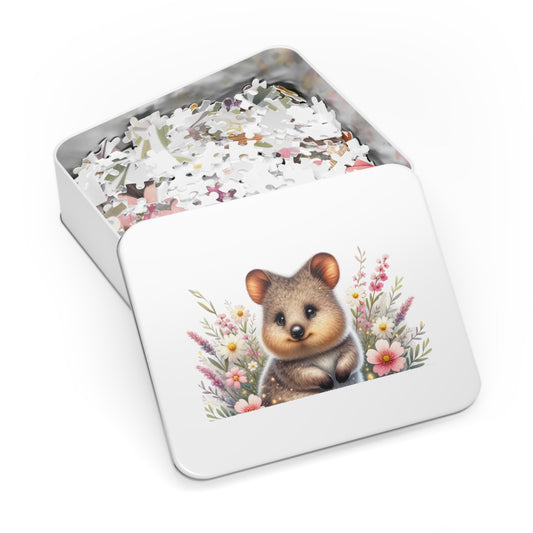 Jigsaw Puzzle in Tin, Australian Animals, Quokka, Personalised/Non-Personalised awd-1332 (30, 110, 252, 500,1000-Piece)