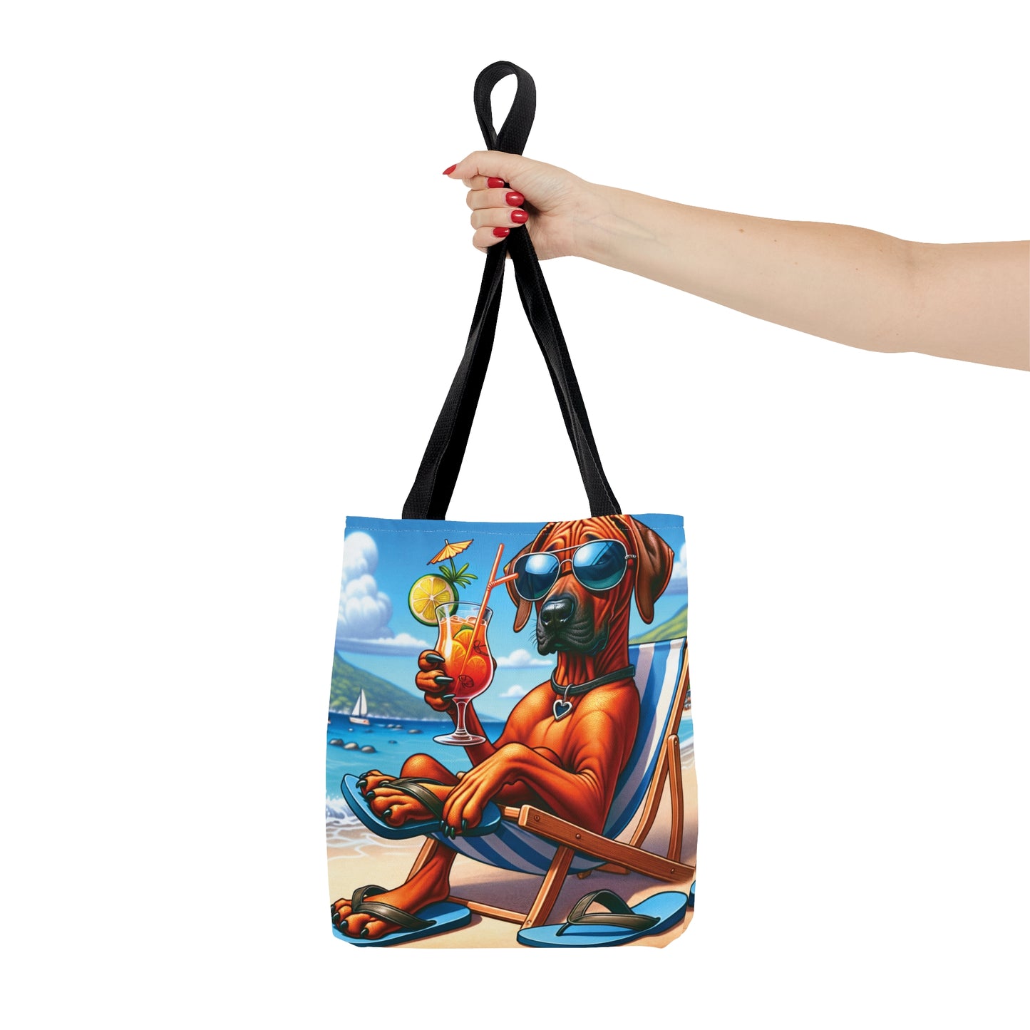 Tote Bag, Dog on Beach, Rhodesian Ridgeback, Tote bag, awd-1239