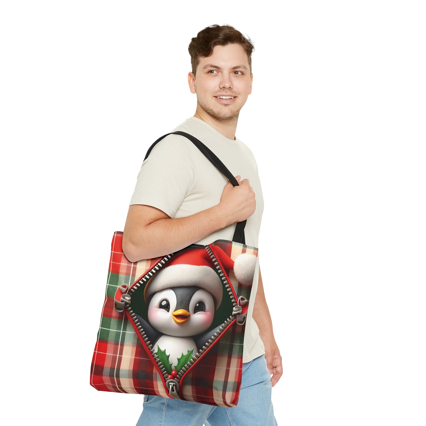 Tote Bag, Christmas, Penguin