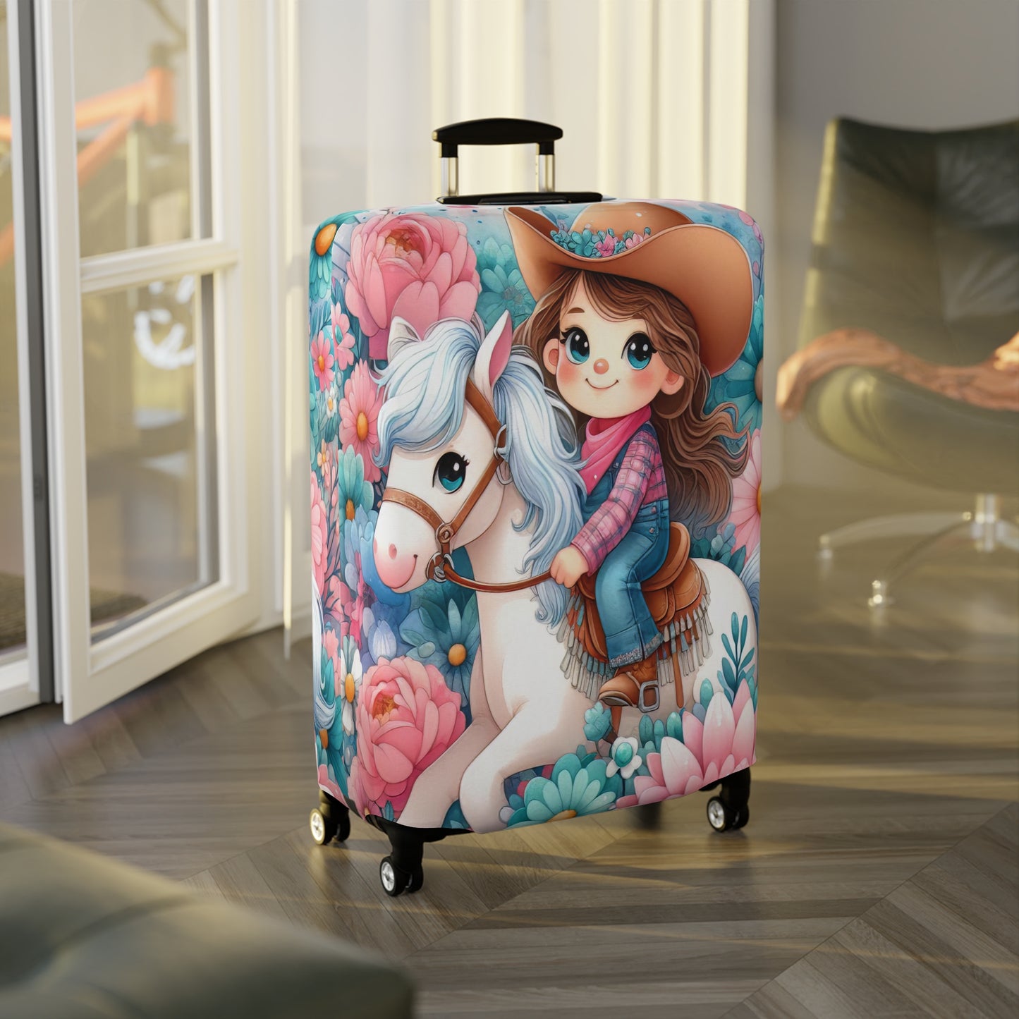 Luggage Cover, Just a Girl who Loves Horses, awd-3072