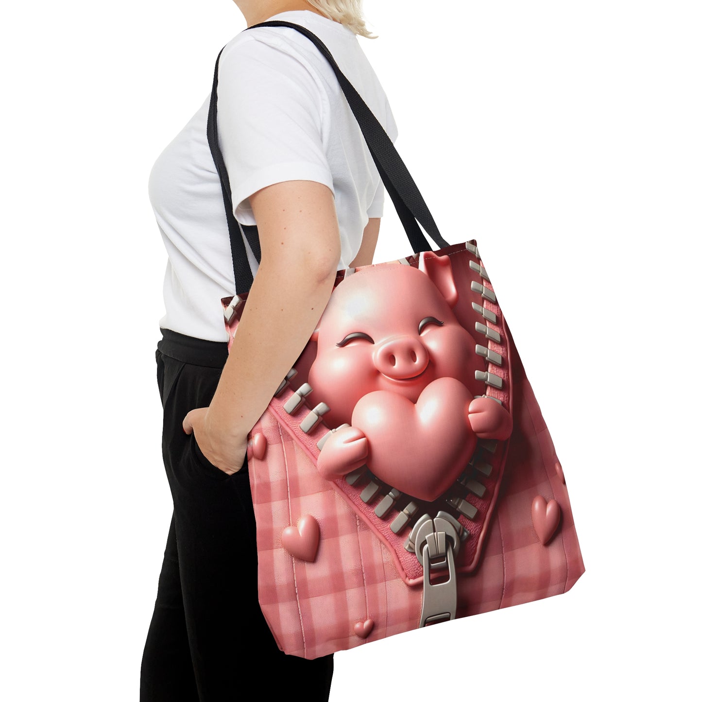 Tote Bag, Pig, Personalised/Non-Personalised Tote bag