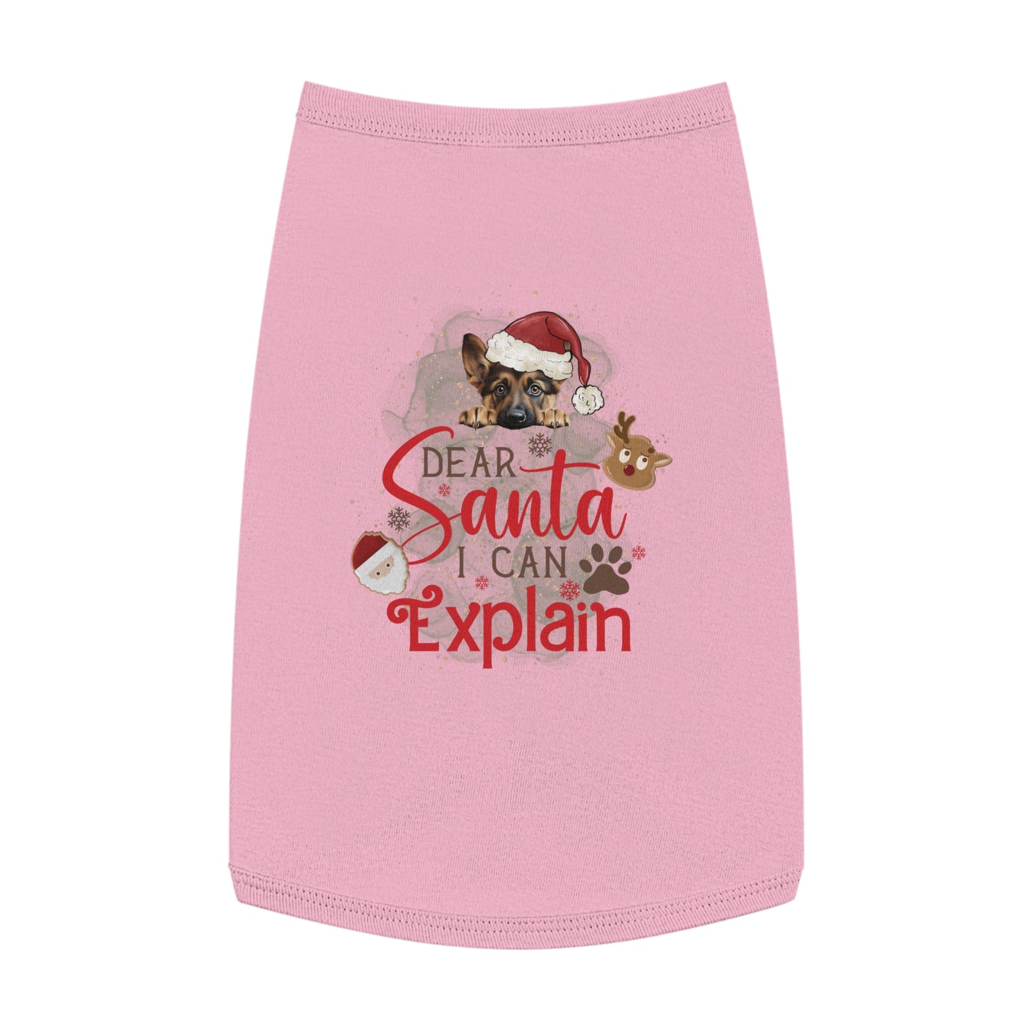 Pet Tank Top, Santa I Can Explain, Christmas Pet Tank Top