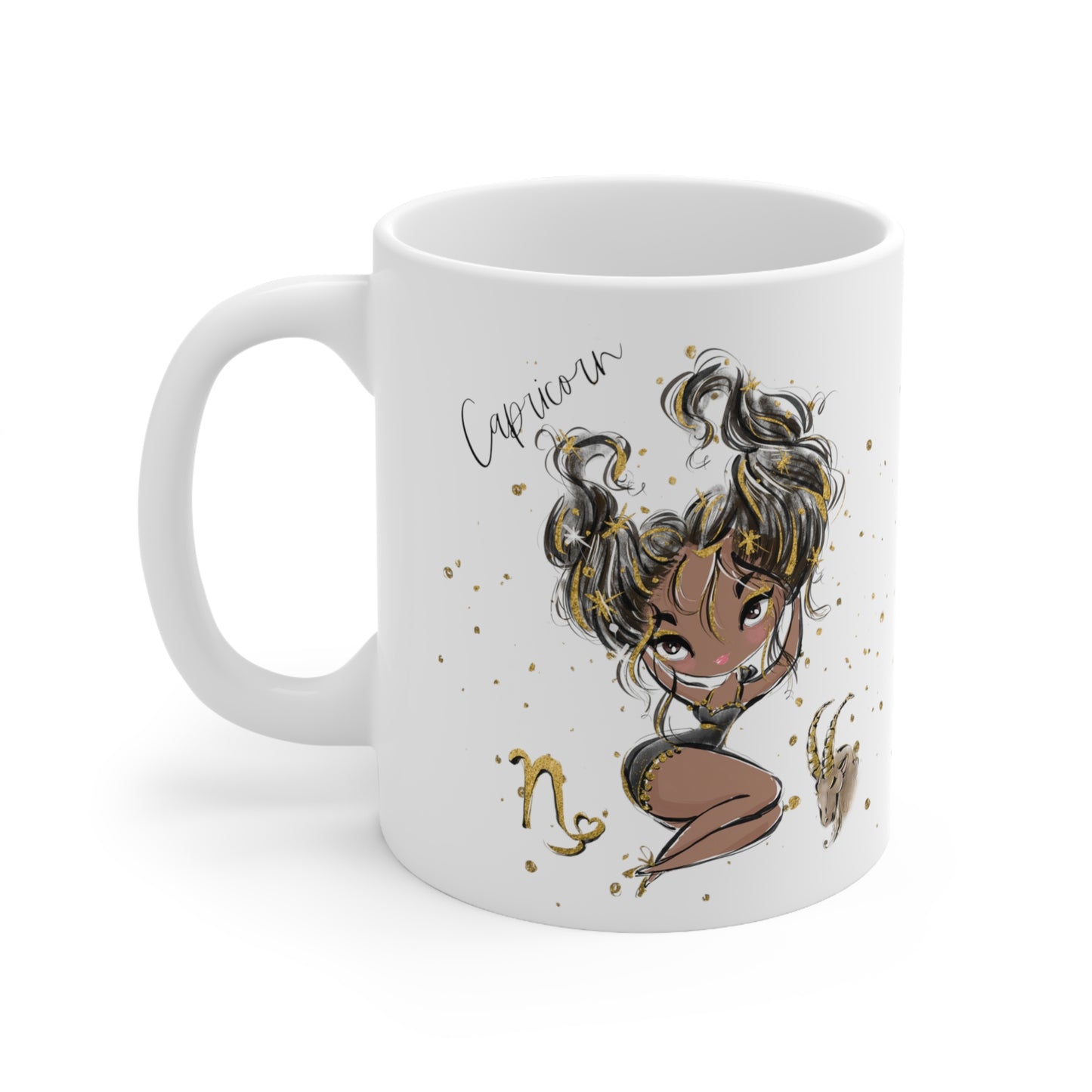 Personalised/Non Personalised Zodiac Sign, Capricorn, Ceramic Mug 11oz