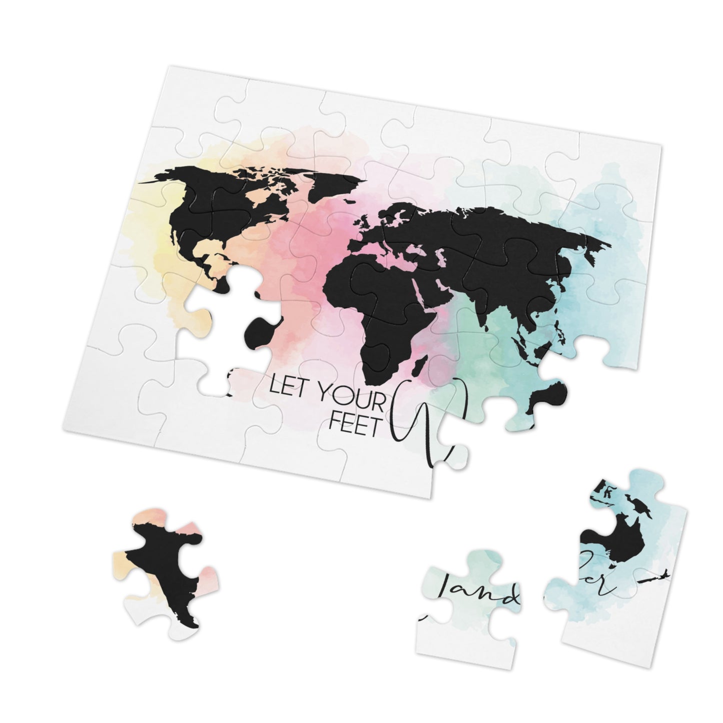 Puzzle, Travel, Let your feet wander, Personalised/Non-Personalised (30, 110, 252, 500,1000-Piece) awd-633