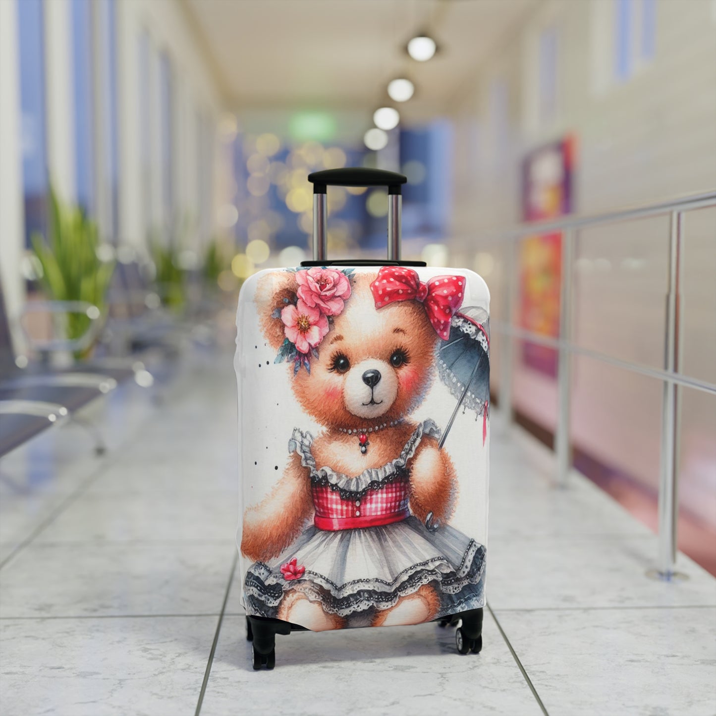 Luggage Cover, Rockabilly, Teddy Bear, awd-3033