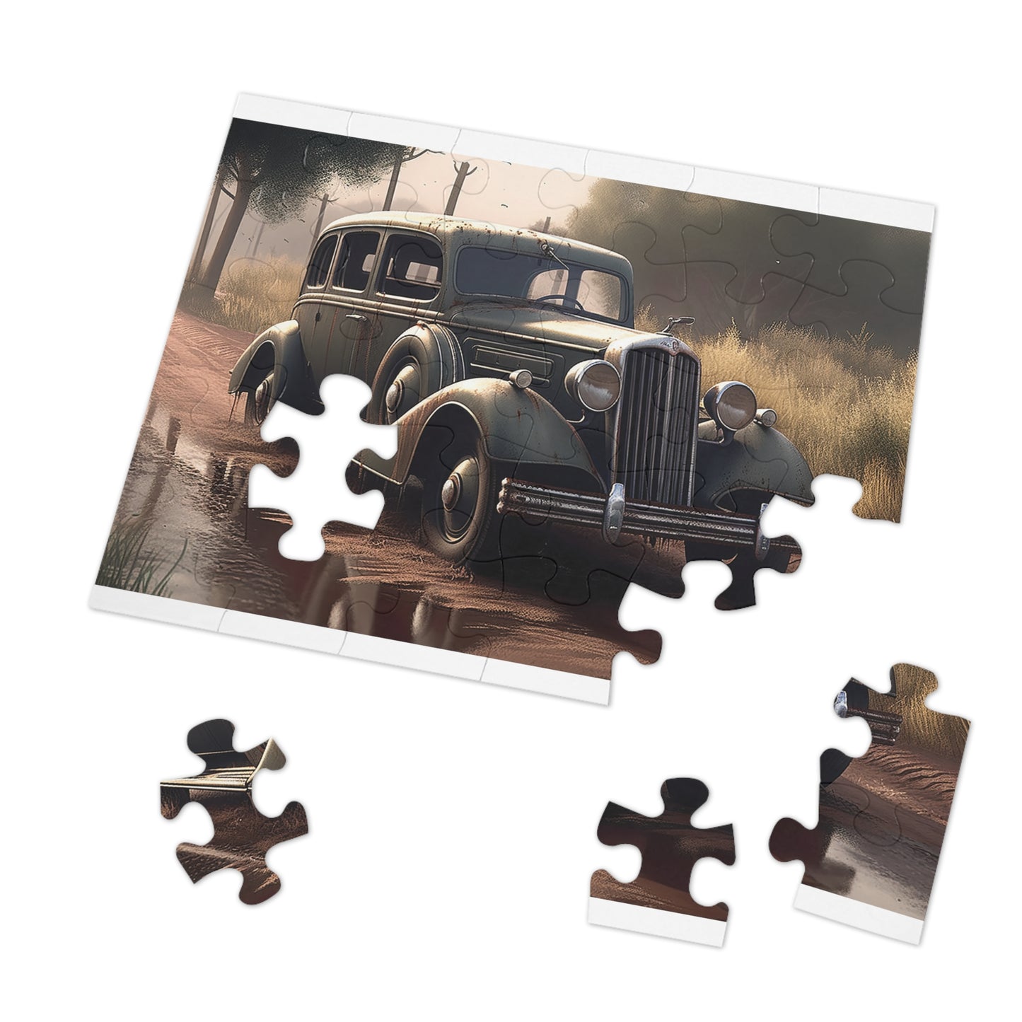 Jigsaw Puzzle, Vintage Car, Personalised/Non-Personalised (30, 110, 252, 500,1000-Piece)