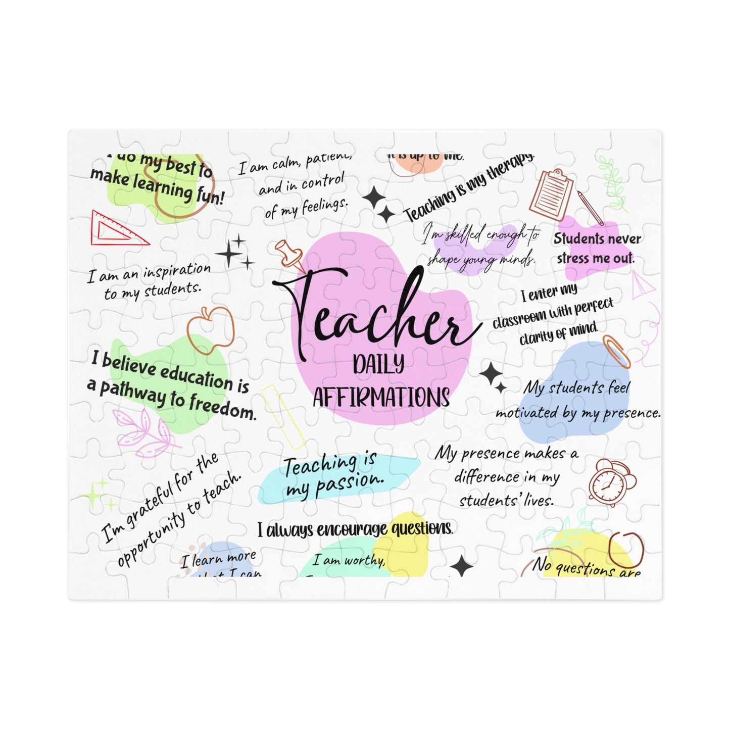 Jigsaw Puzzle in Tin, Affirmations, Teacher, Personalised/Non-Personalised, awd-501