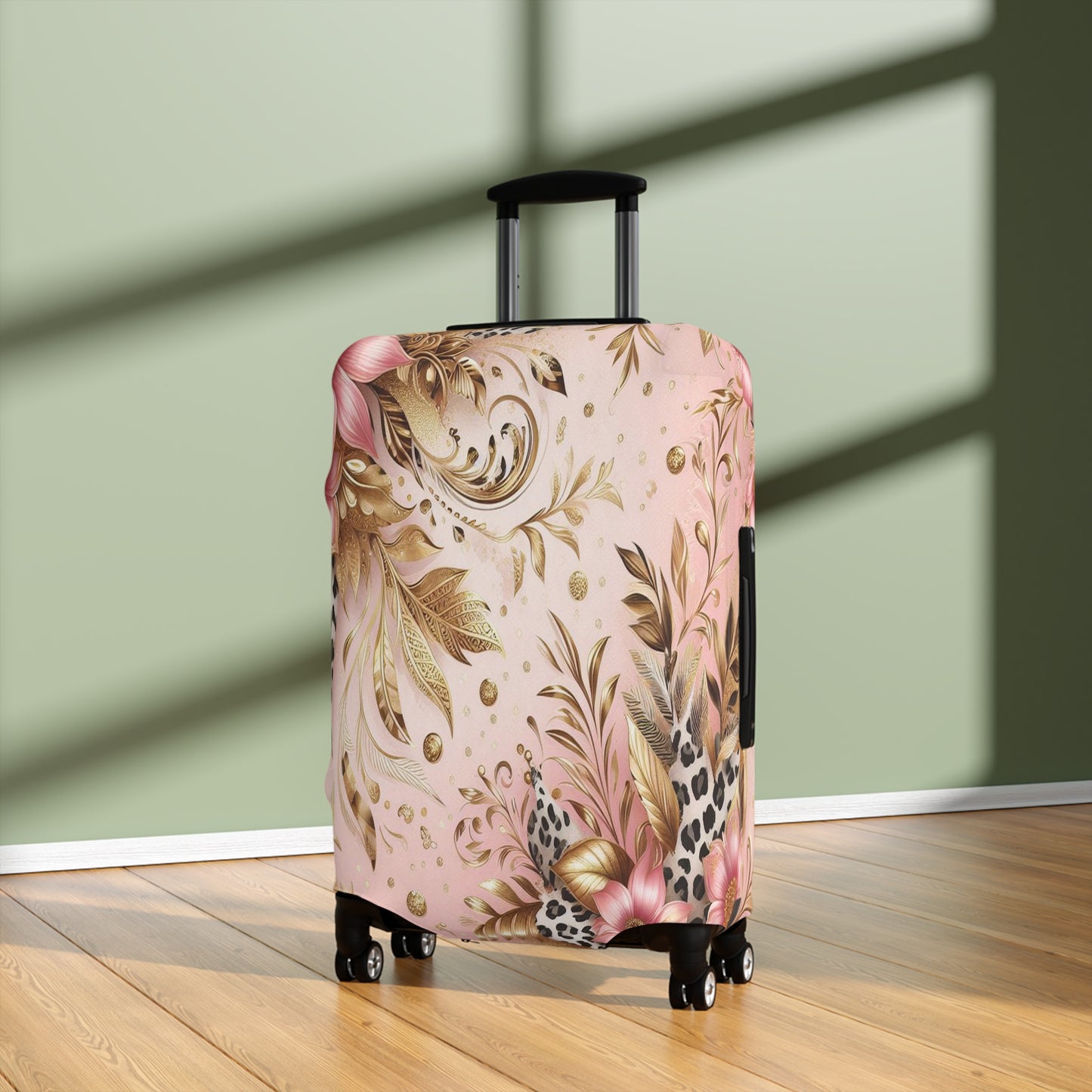 Luggage Cover, Floral Leopard, awd-3081