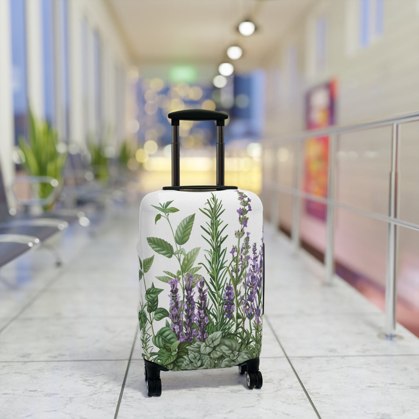 Luggage Cover, Floral, Lavender, awd-3041