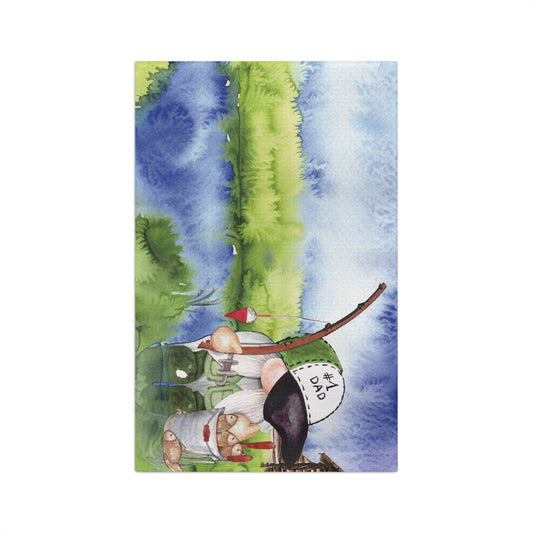 Microfiber Tea Towel Dad Fishing