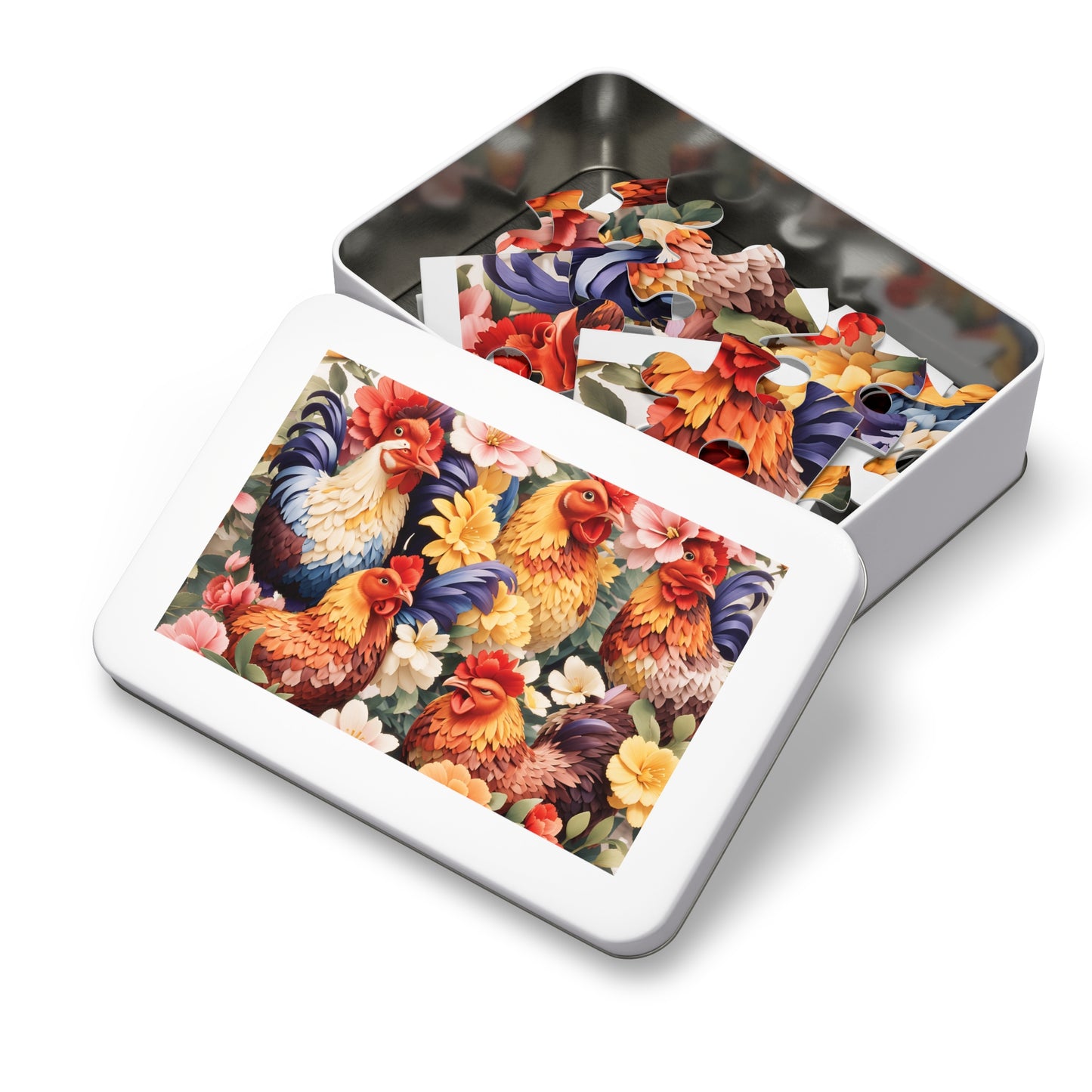 Jigsaw Puzzle, Chickens/Rooster, Personalised/Non-Personalised (30, 110, 252, 500,1000-Piece)