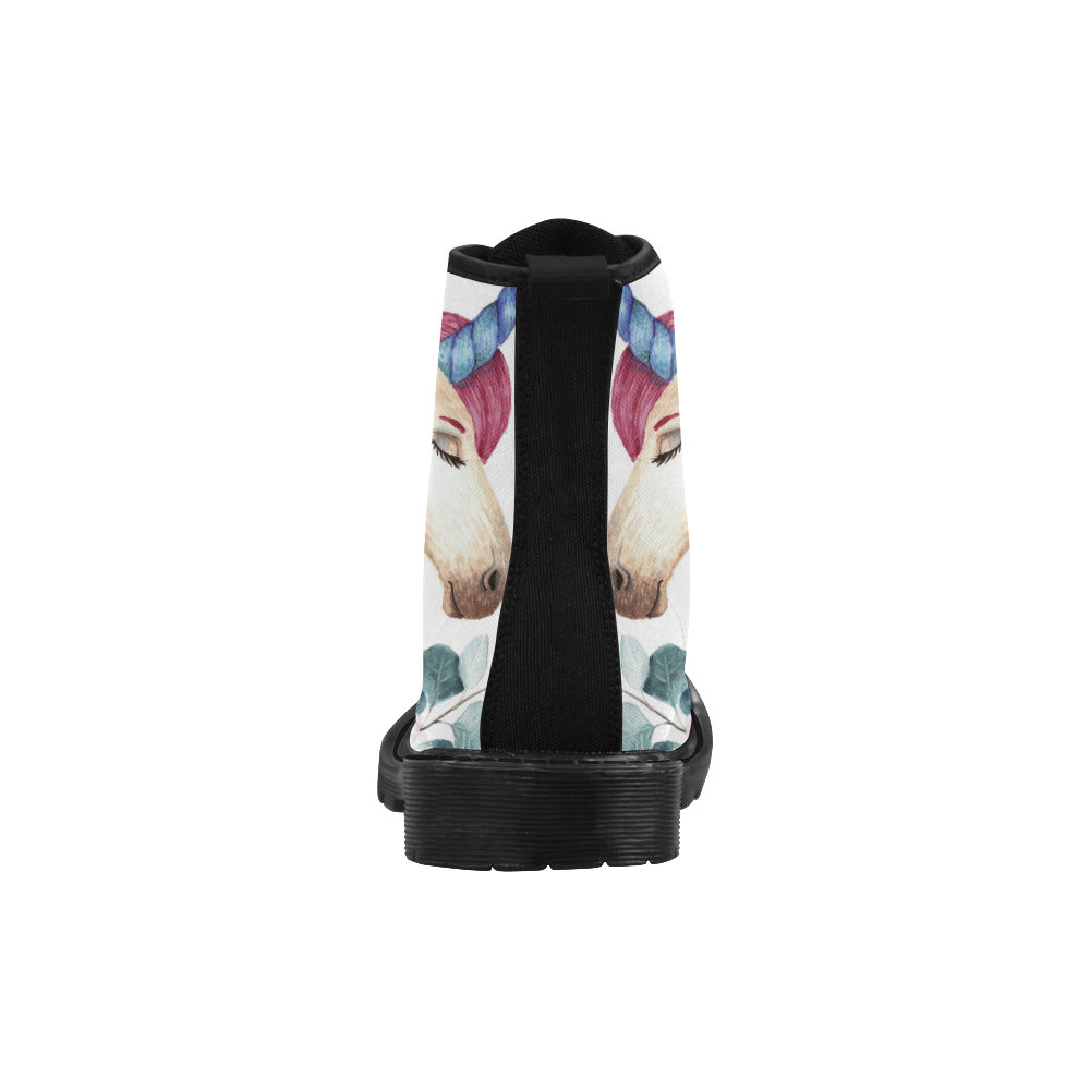 le unicorn (2) Martin Boots for Women (Black) (Model 1203H)