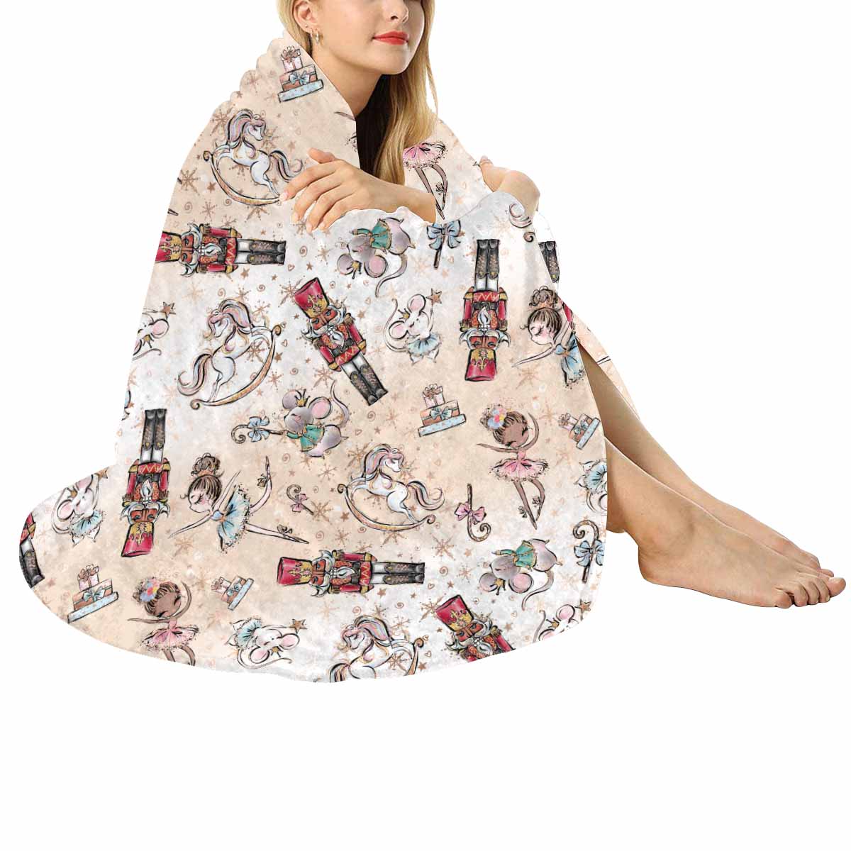 Nutcracker 50  Circular Micro Fleece Blanket 60"