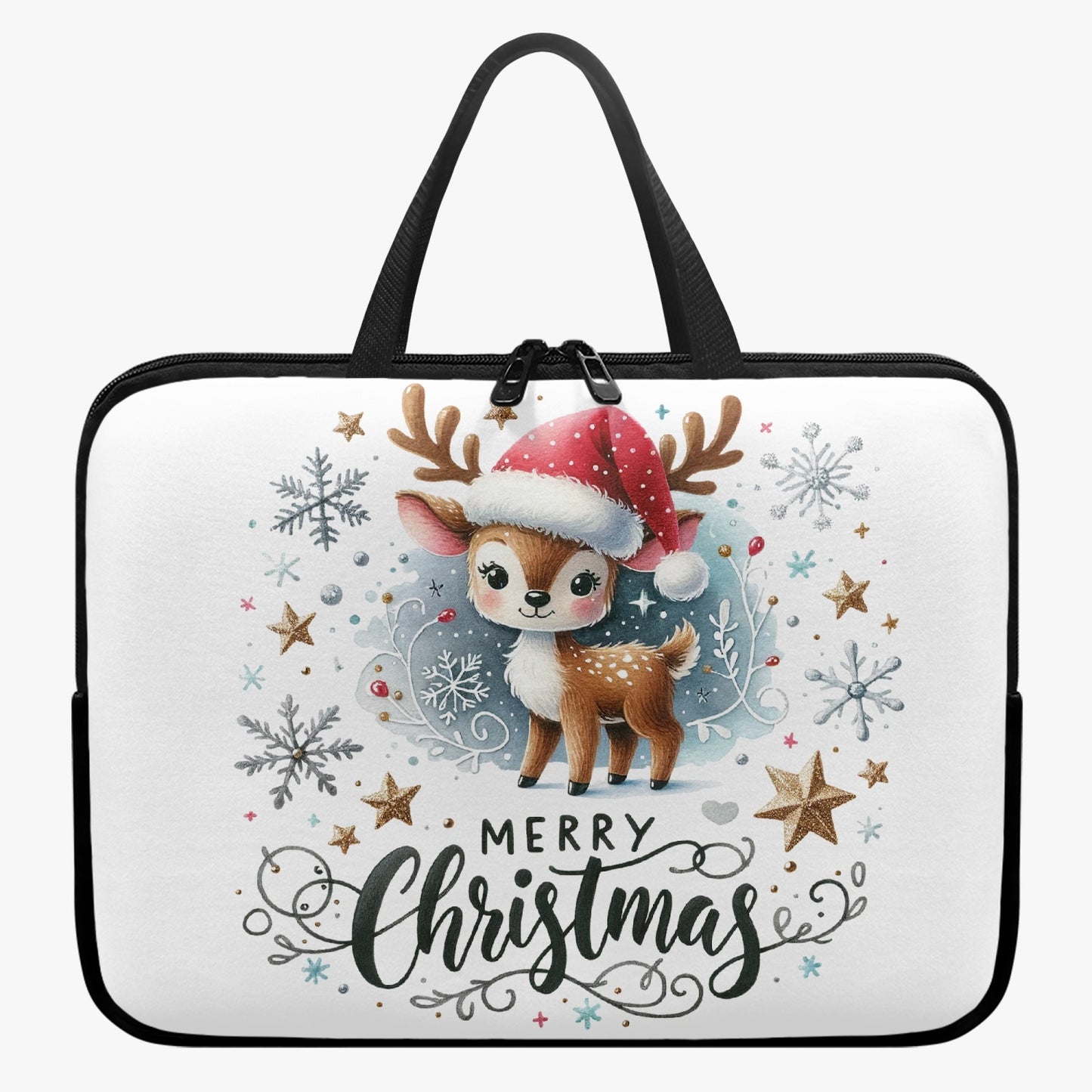 Laptop Sleeve with handles - Christmas, Reindeer