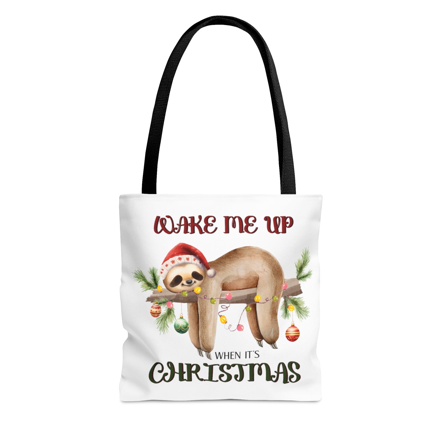 Tote Bag, Christmas, Sloth, Personalised/Non-Personalised Tote bag