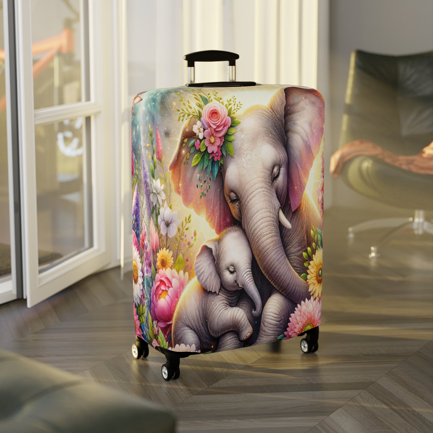 Luggage Cover, Elephant and Baby awd-1740