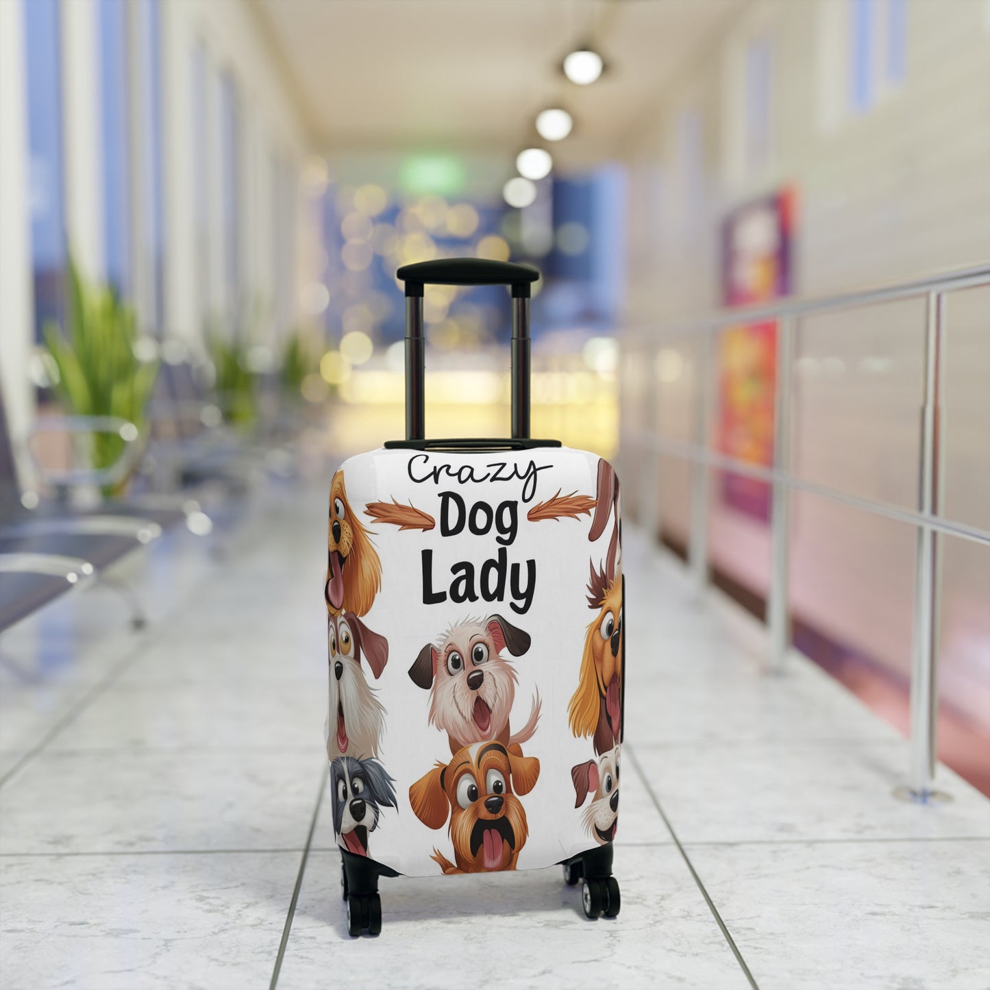 Luggage Cover, Crazy Dog Lady, awd-1490