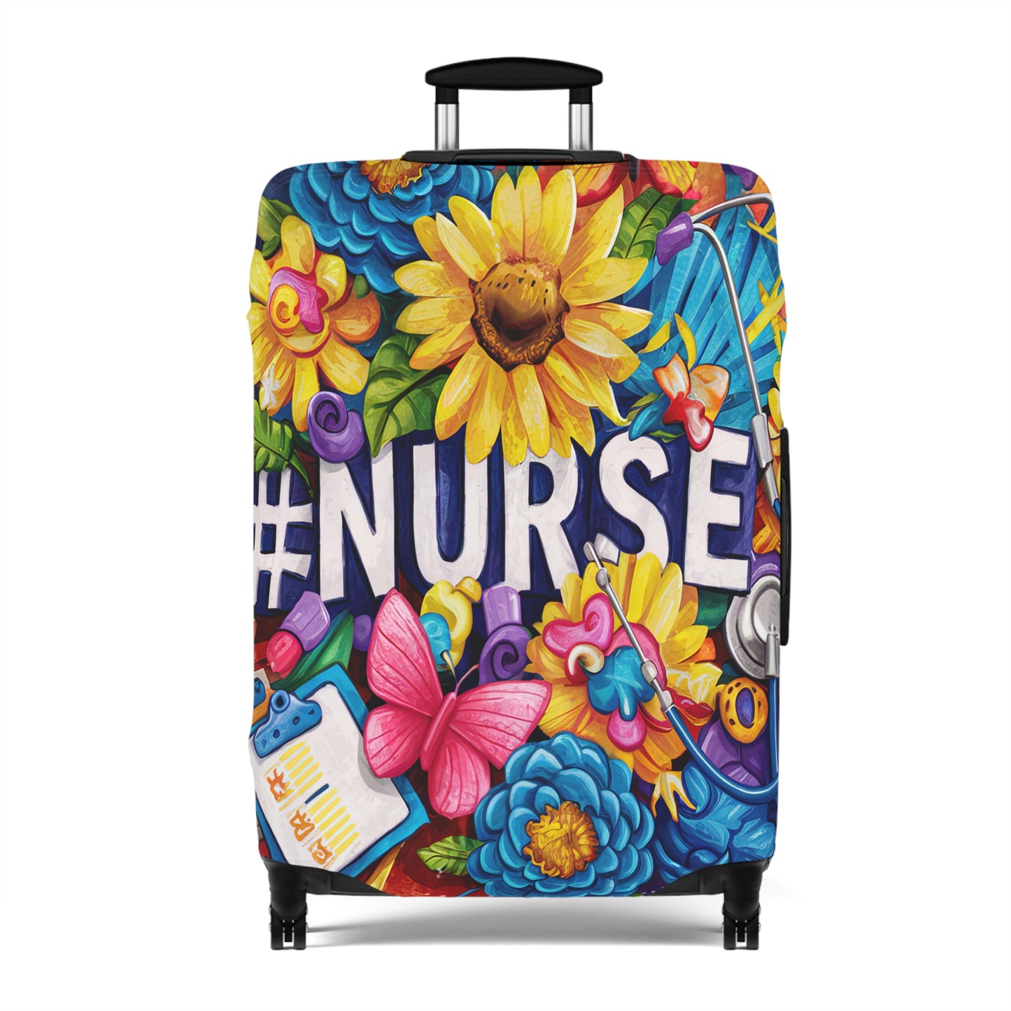 Luggage Cover, Floral, Nurse, awd-1728