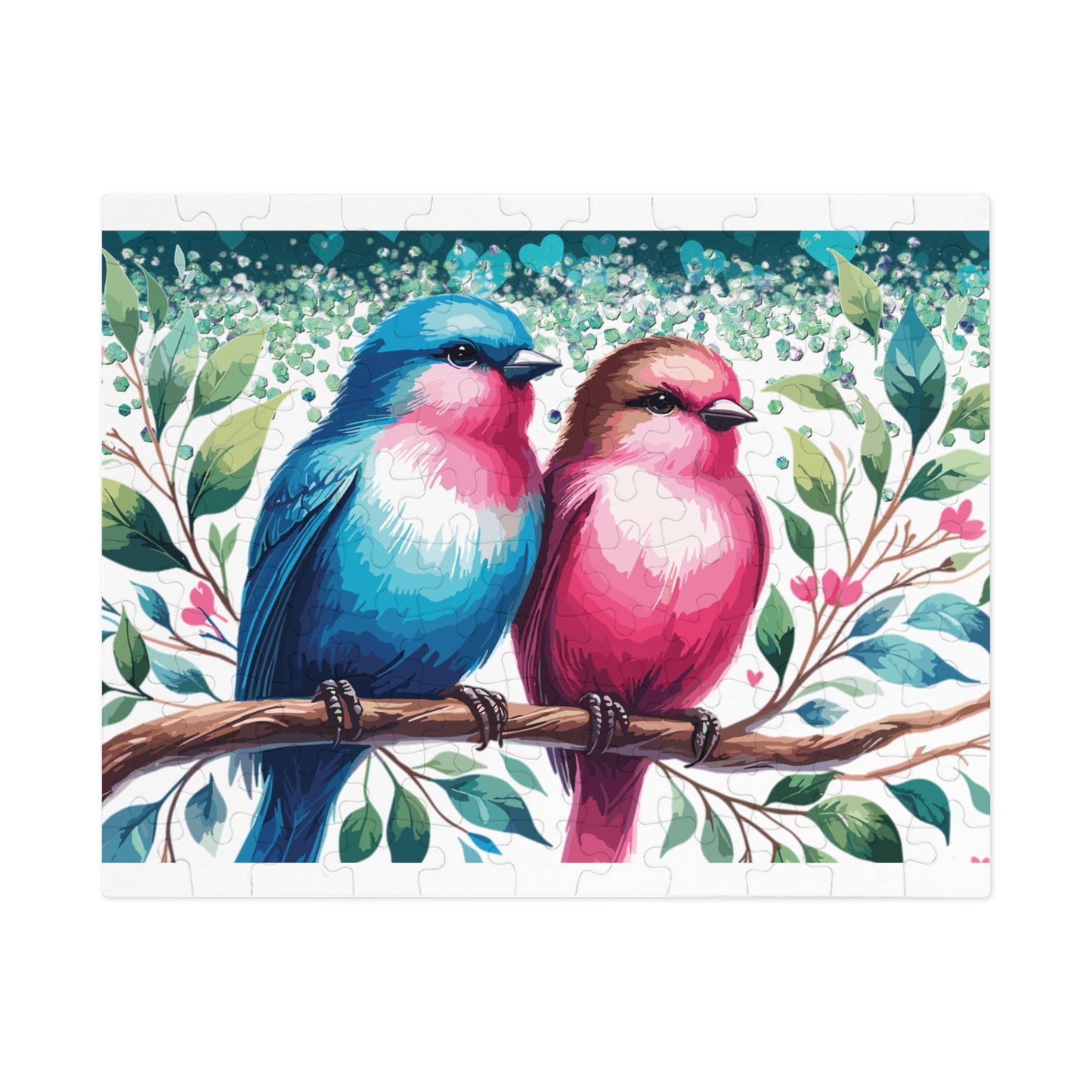 Puzzle, Love Birds, Personalised/Non-Personalised (30, 110, 252, 500,1000-Piece) awd-640