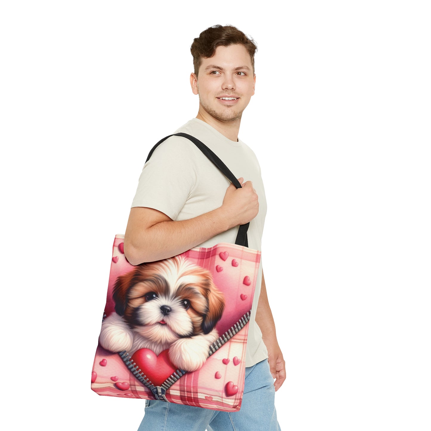 Tote Bag, Cute Dog, Personalised/Non-Personalised Tote bag