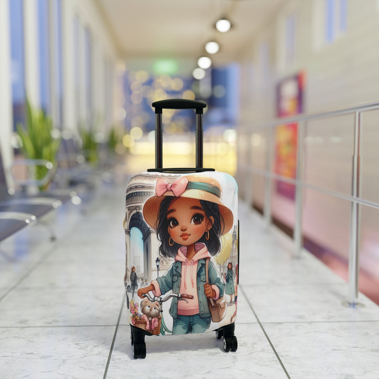 Luggage Cover, Just a Girl Who loves Travelling, awd-2110