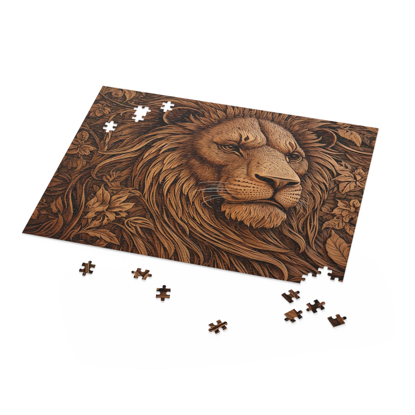 Personalised/Non-Personalised Puzzle, Lion (120, 252, 500-Piece)