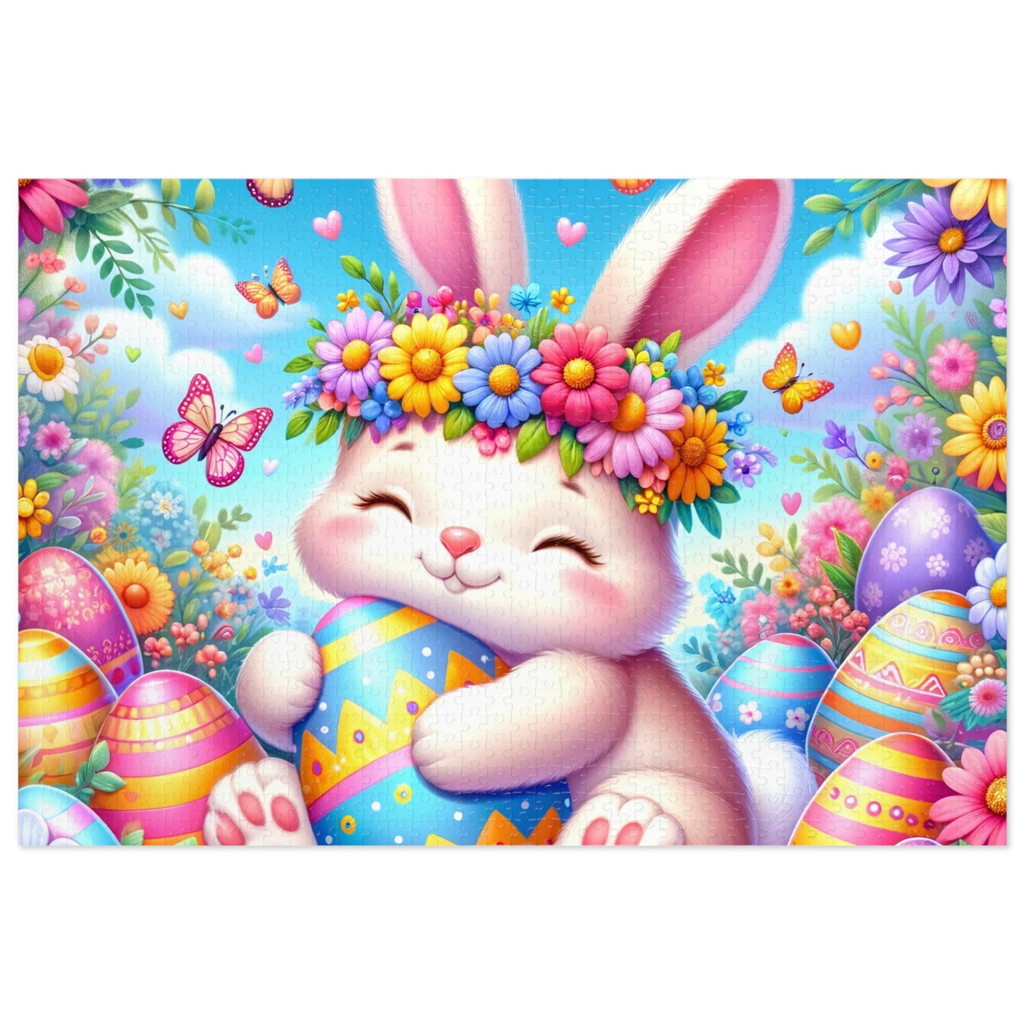 Puzzle, Easter, Rabbit, Personalised/Non-Personalised (30, 110, 252, 500,1000-Piece) awd-623