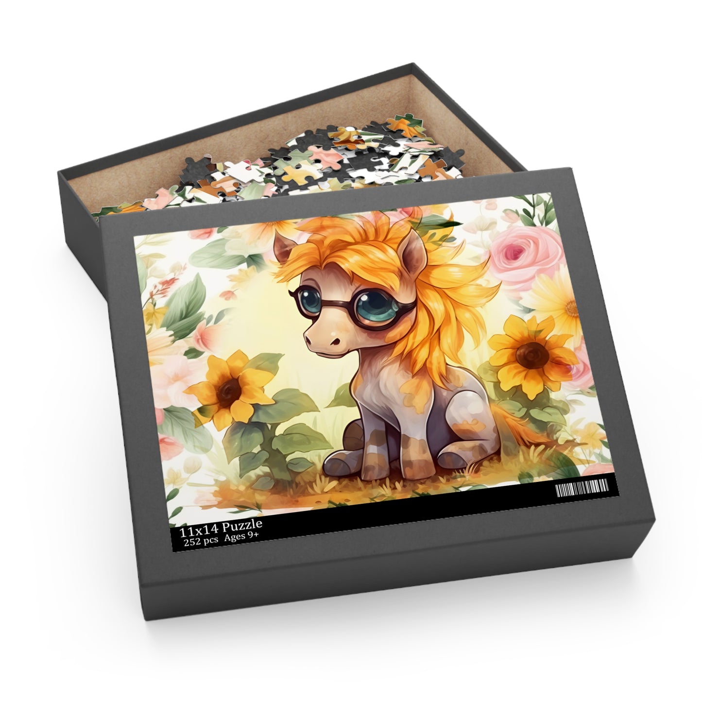 Puzzle, Donkey, Sunflowers (120, 252, 500-Piece) awd-656