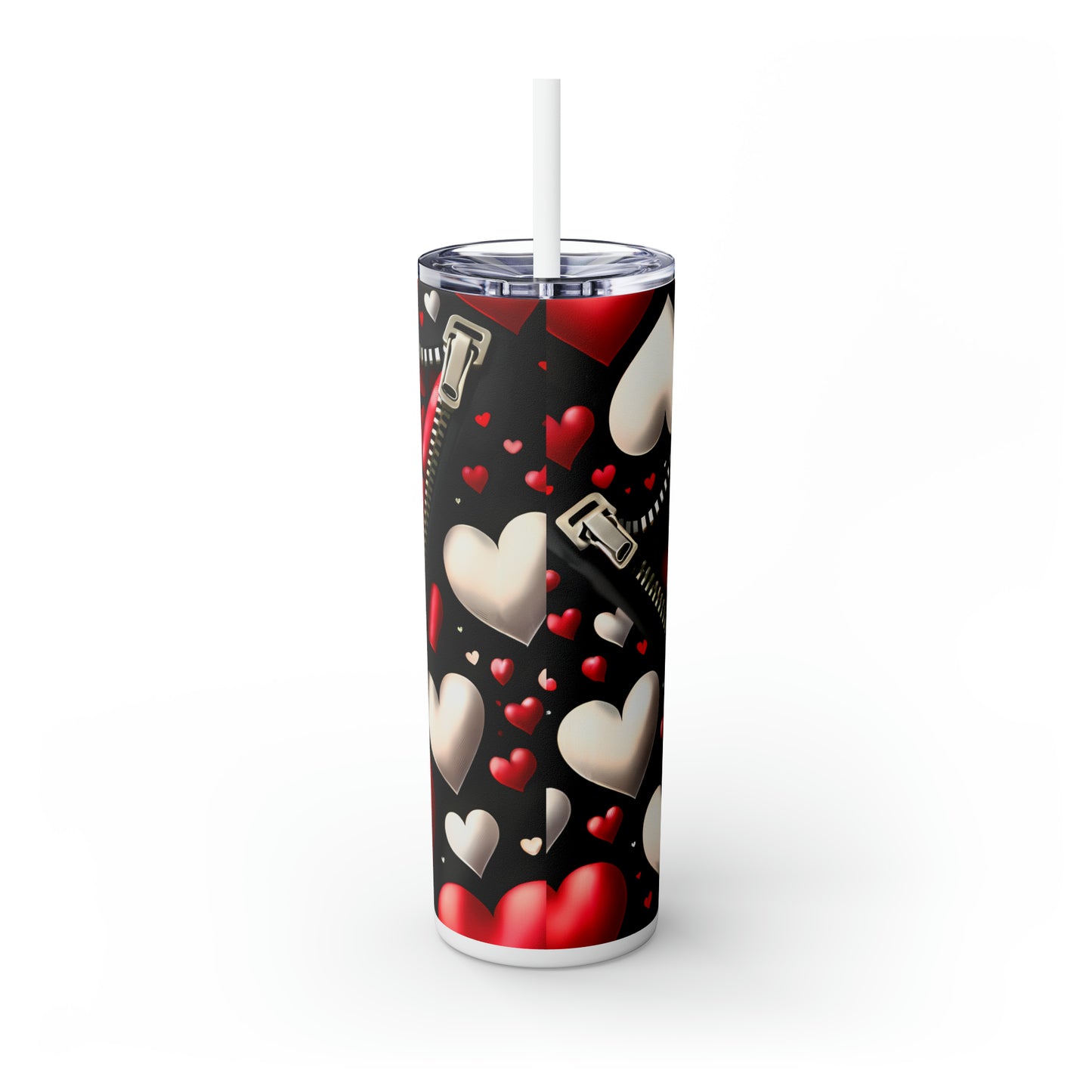 Skinny Tumbler with Straw, 20oz, Dog, Valentines Day, awd-866