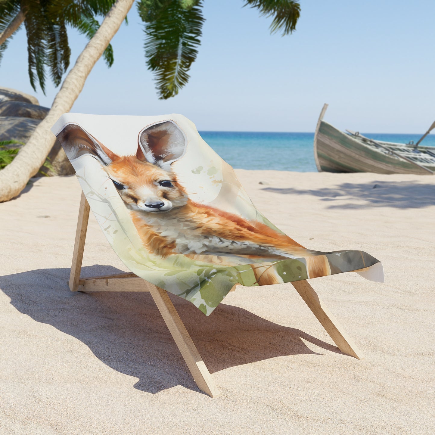 Beach Towel, Australian Animals, Kangaroo, Polycotton Towel, 2 sizes Available