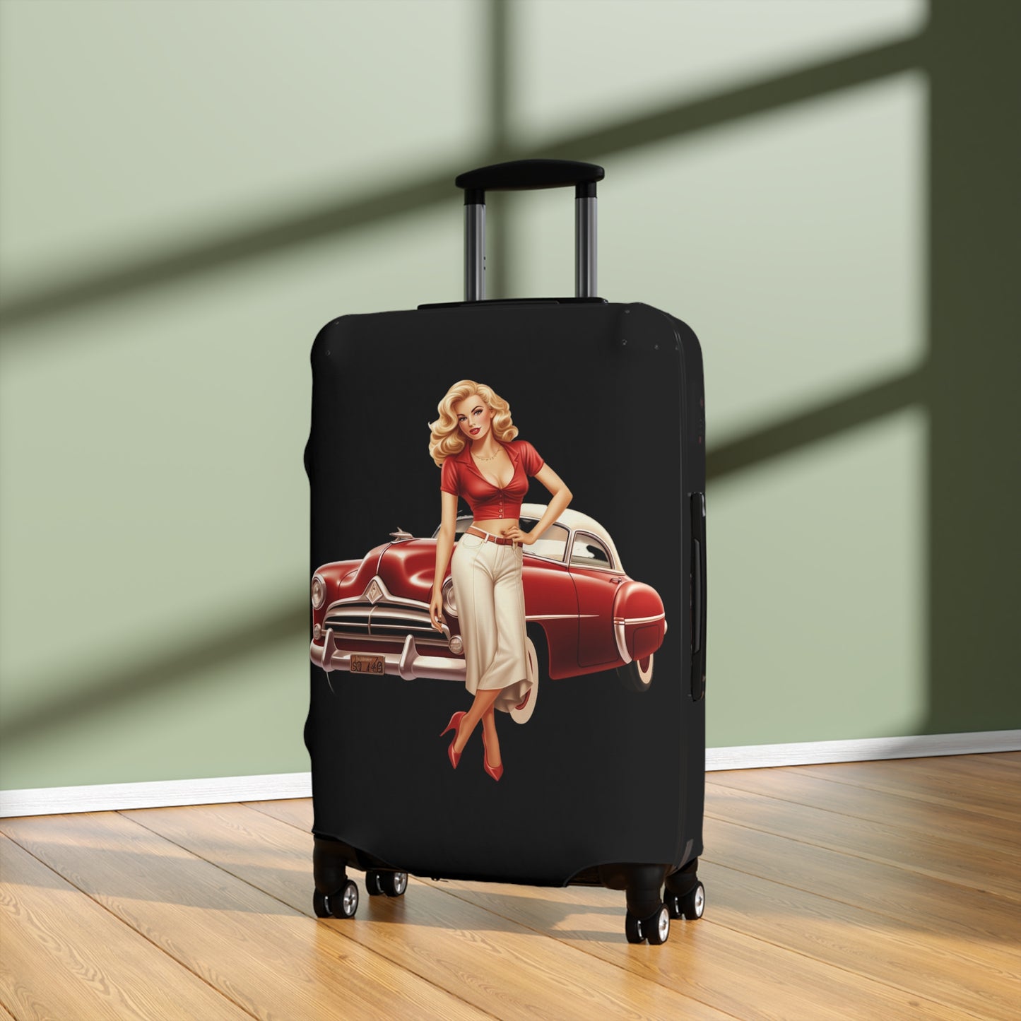 Luggage Cover, Rockabilly, Vintage Car, awd-4041