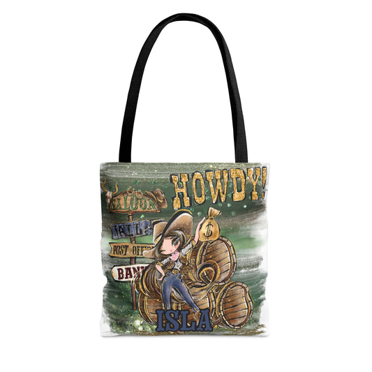 Personalised Tote Bag, Howdy, Brown Hair Brown Eyes, Tote bag