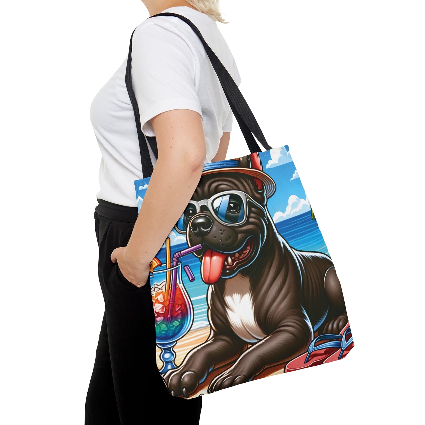 Tote Bag, Dog on Beach, Cane Corso, Tote bag, awd-1202