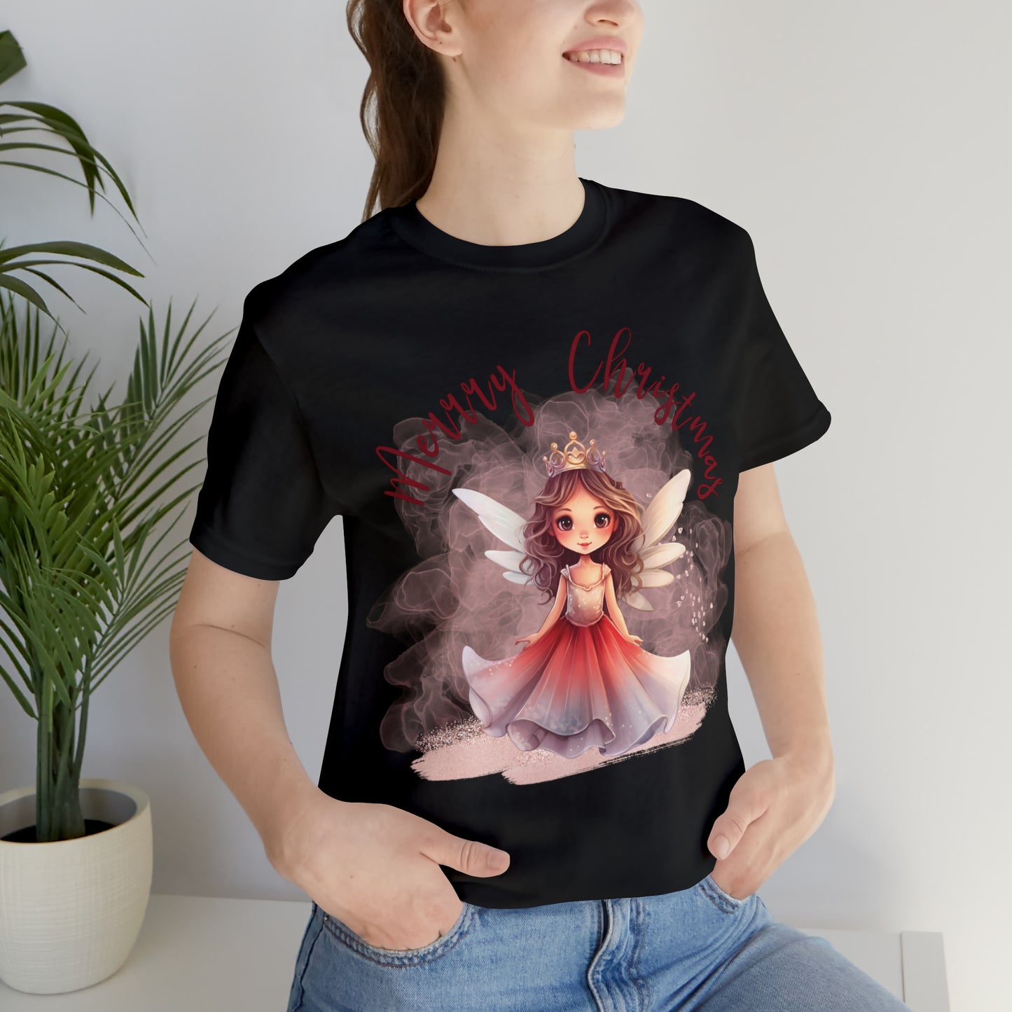 Unisex Jersey Short Sleeve Tee Christmas, Women's Fairy T-shirt A-00009