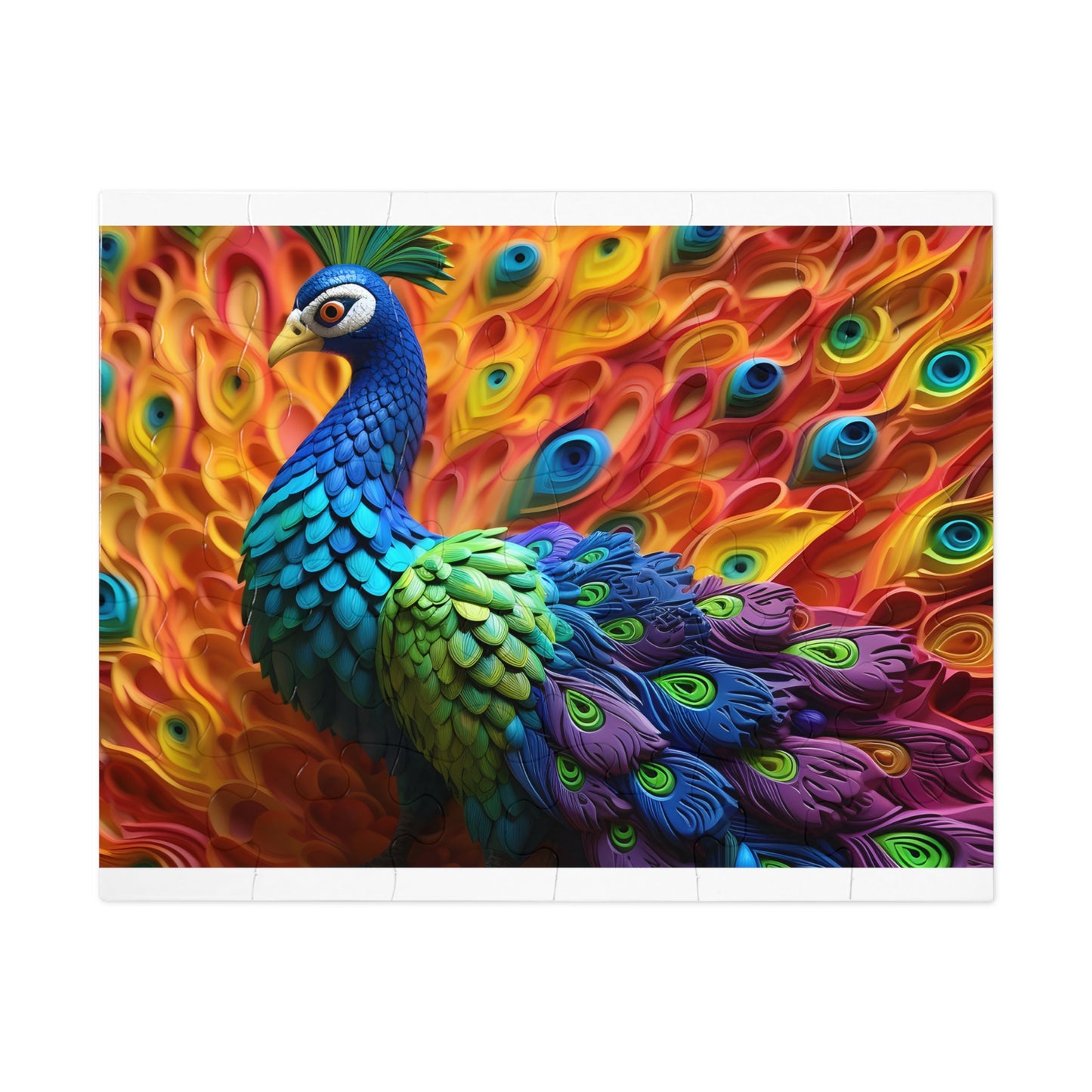 Puzzle, Peacock, Personalised/Non-Personalised (30, 110, 252, 500,1000-Piece) awd-575