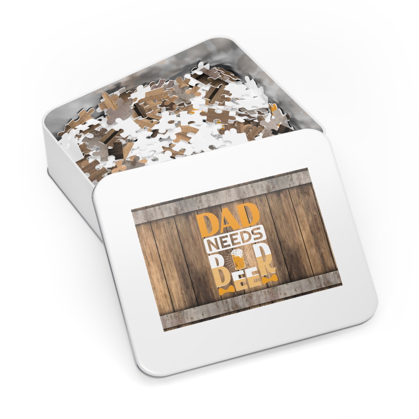 Puzzle, Dad, Dad Needs Beer, Personalised/Non-Personalised (30, 110, 252, 500,1000-Piece) awd-565