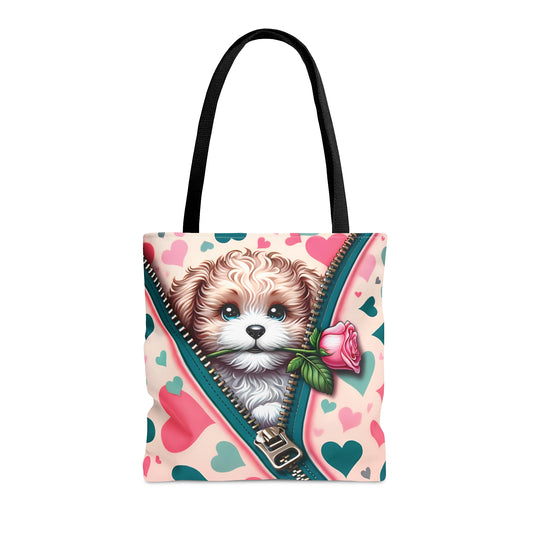 Tote Bag, Cute Dog, Personalised/Non-Personalised Tote bag