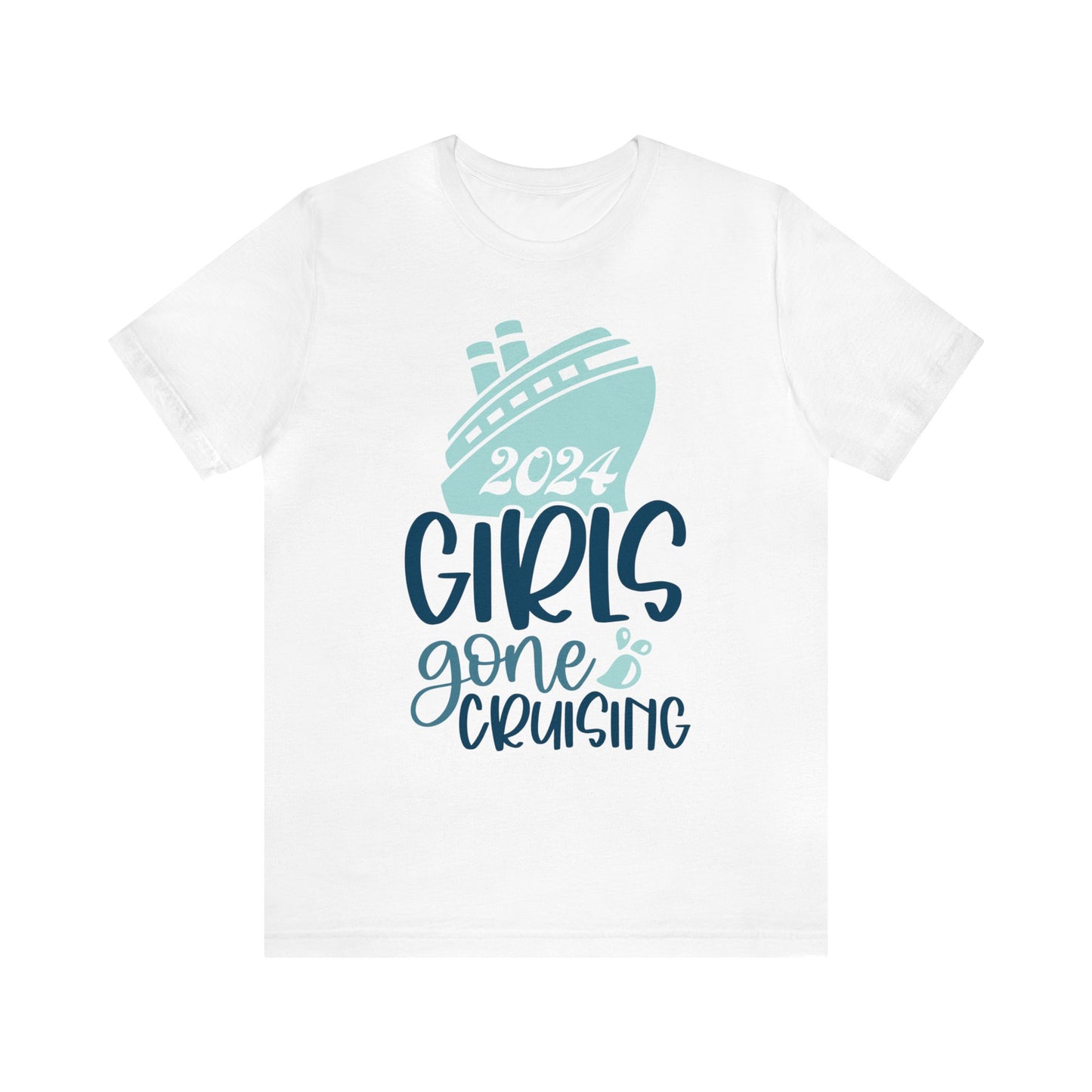 Unisex Adults Jersey Short Sleeve Tee, Cruise Tee, 100% Cotton, Girls gone Cruising, Light Fabric 142 g/m²