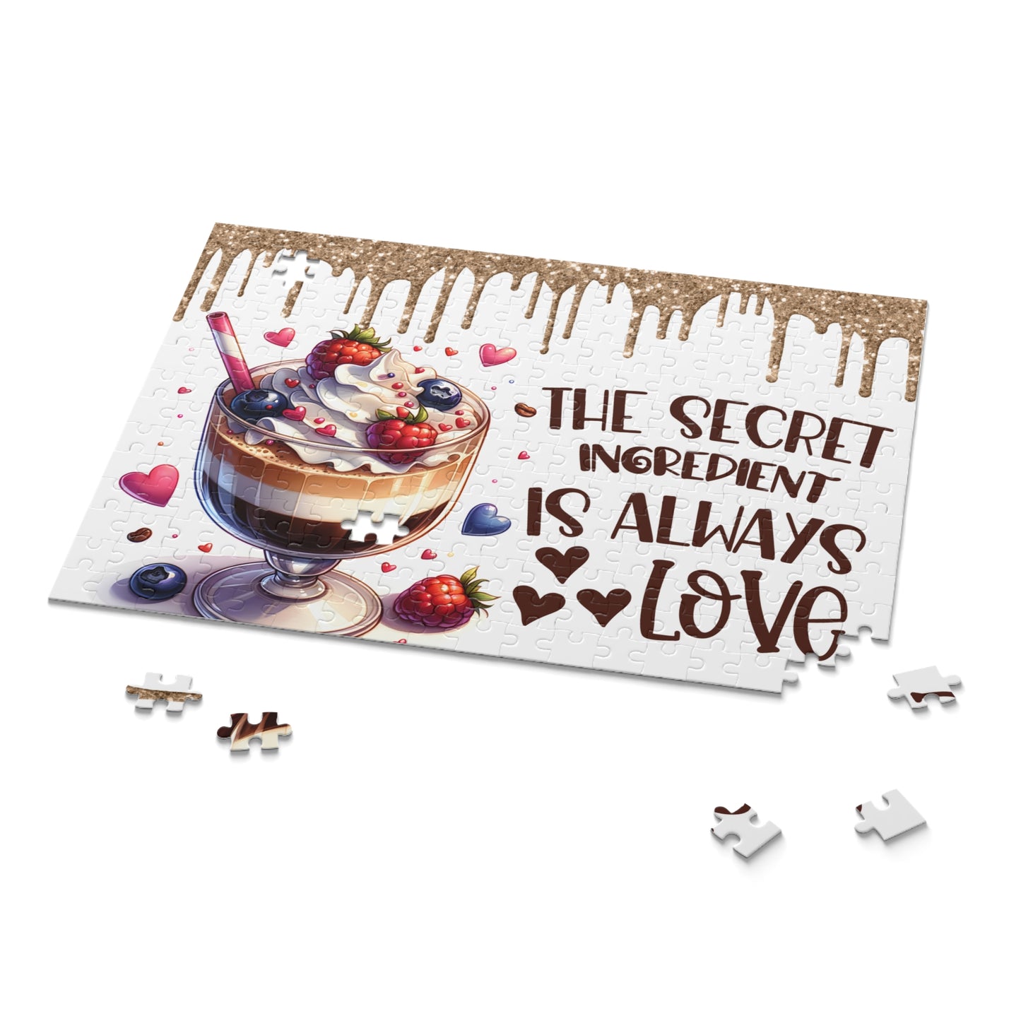 Personalised/Non-Personalised Puzzle, Travelling, The Secret ingredient is always Love (120, 252, 500-Piece)