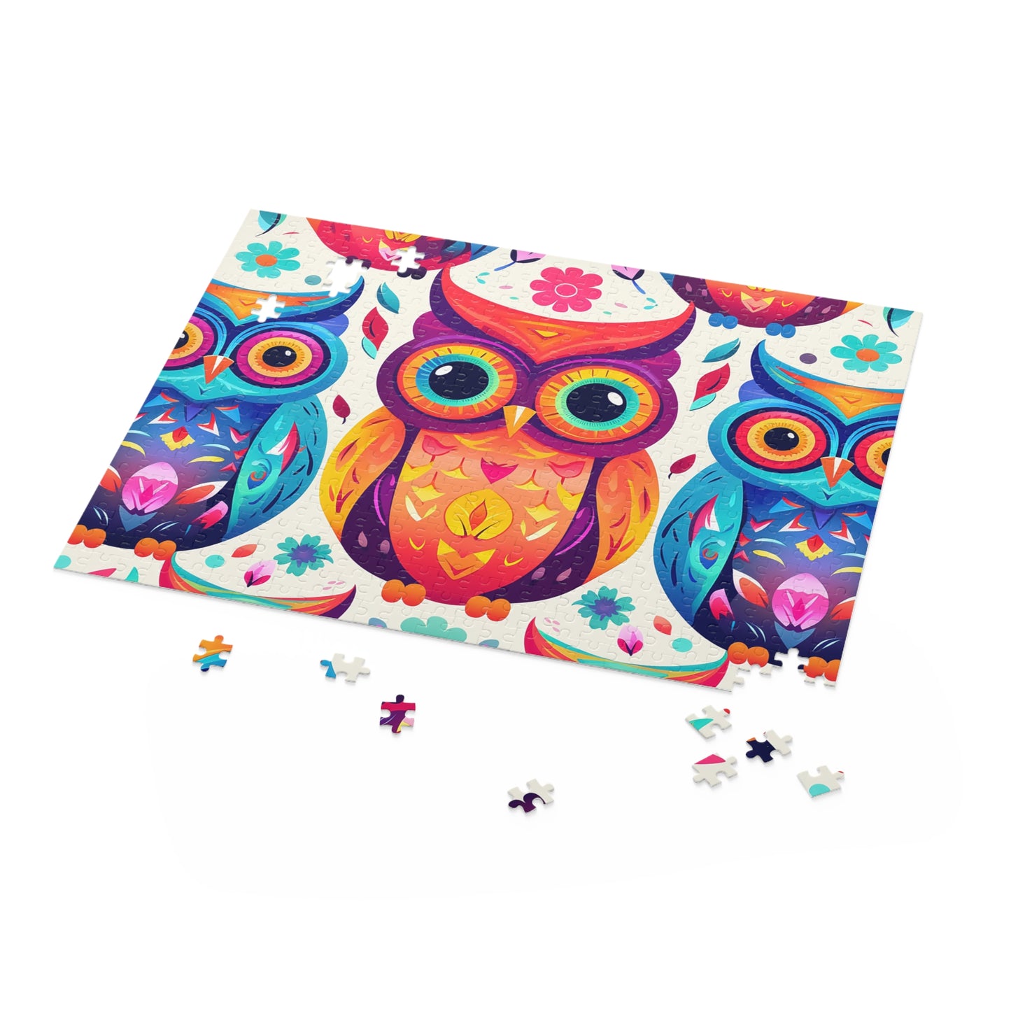 Personalised/Non-Personalised Puzzle, Owl (120, 252, 500-Piece)