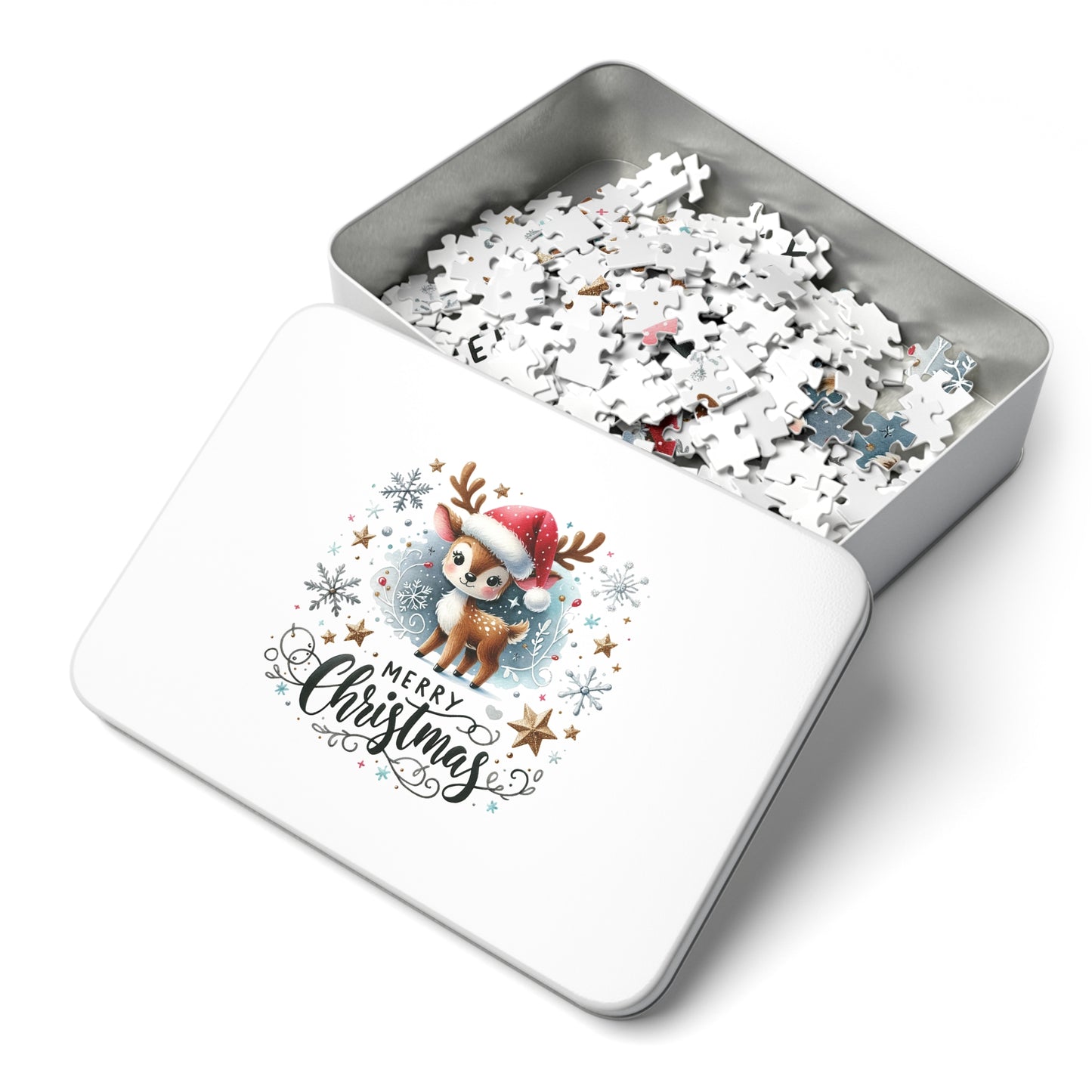 Jigsaw Puzzle, Christmas, Reindeer, Personalised/Non-Personalised (30, 110, 252, 500,1000-Piece)