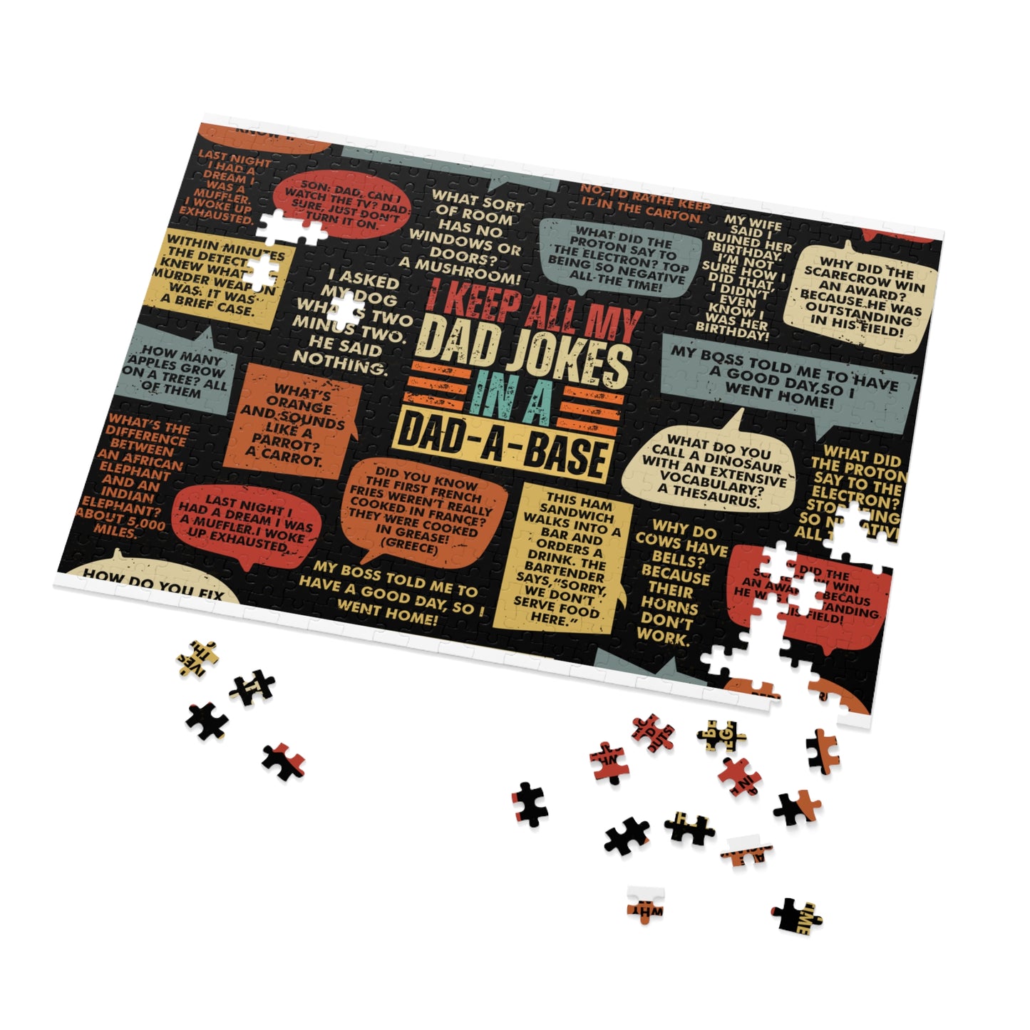 Jigsaw Puzzle, Dad Jokes, Personalised/Non-Personalised (30, 110, 252, 500,1000-Piece)