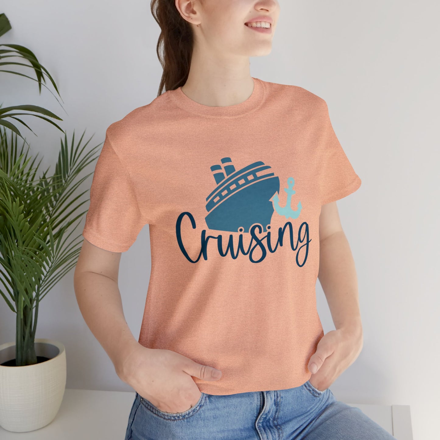 Unisex Adults Jersey Short Sleeve Tee, Cruise Tee, Cruising, 100% Cotton, Light Fabric 142 g/m²