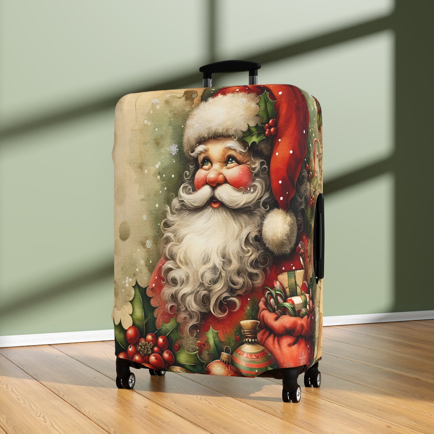 Luggage Cover, Christmas, Vintage Santa, awd-1478