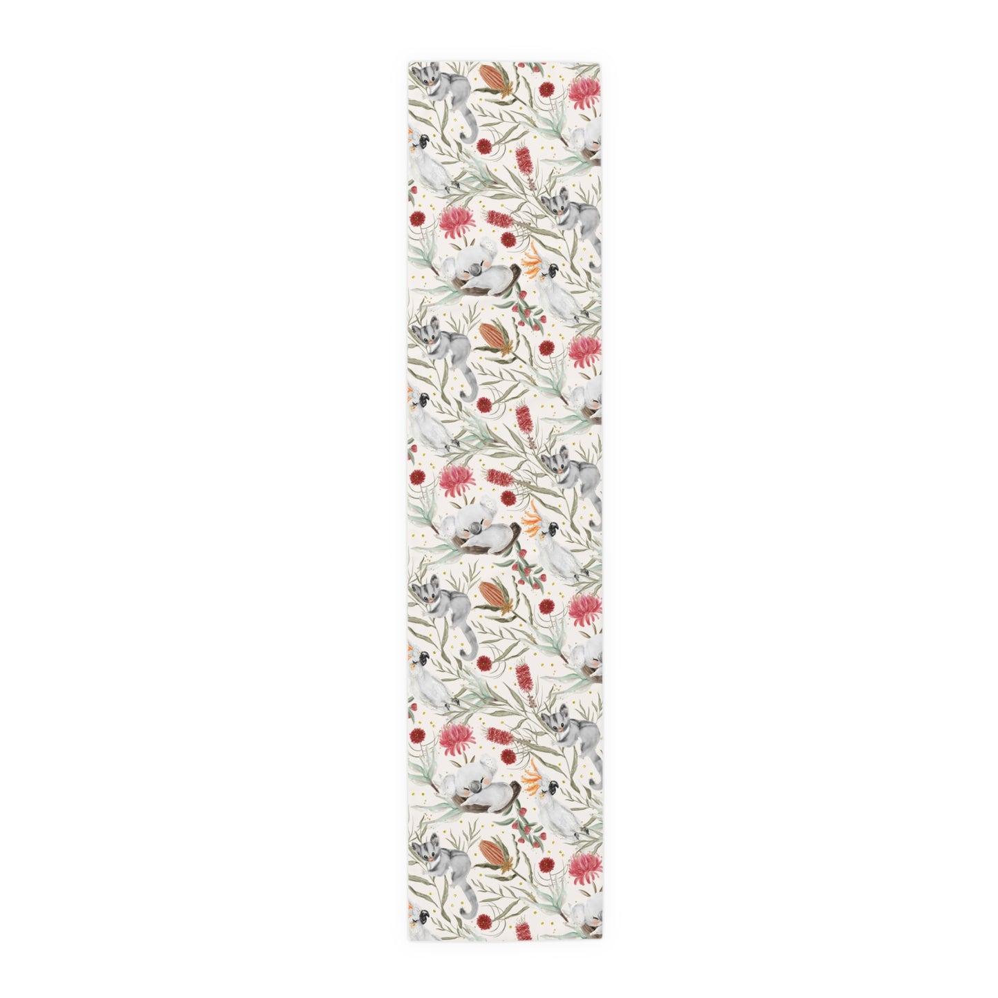 Australian Animals and Australian Floral Table Runner, Cotton Twill and Poly Available