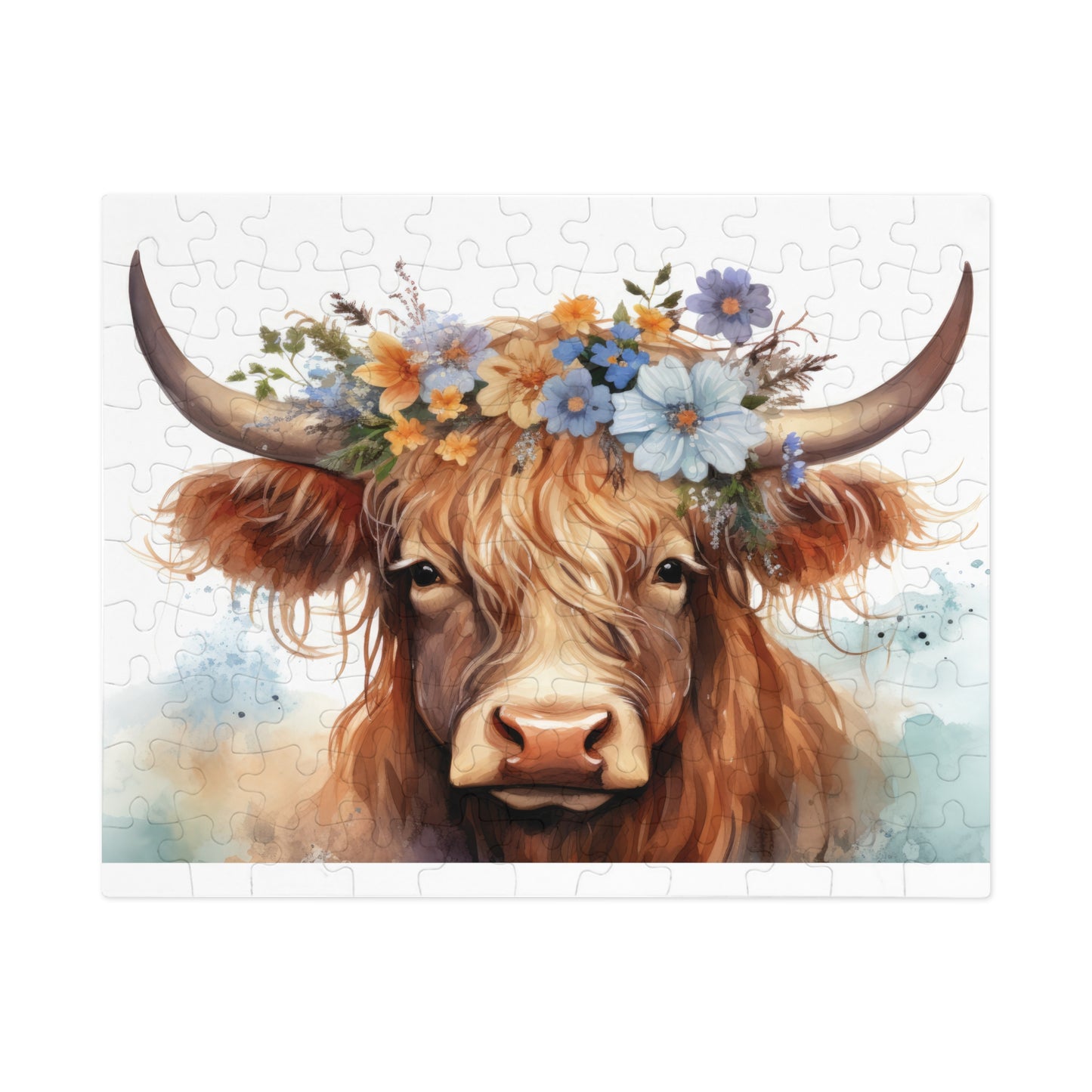 Jigsaw Puzzle, Highland Cow, Personalised/Non-Personalised (30, 110, 252, 500,1000-Piece)