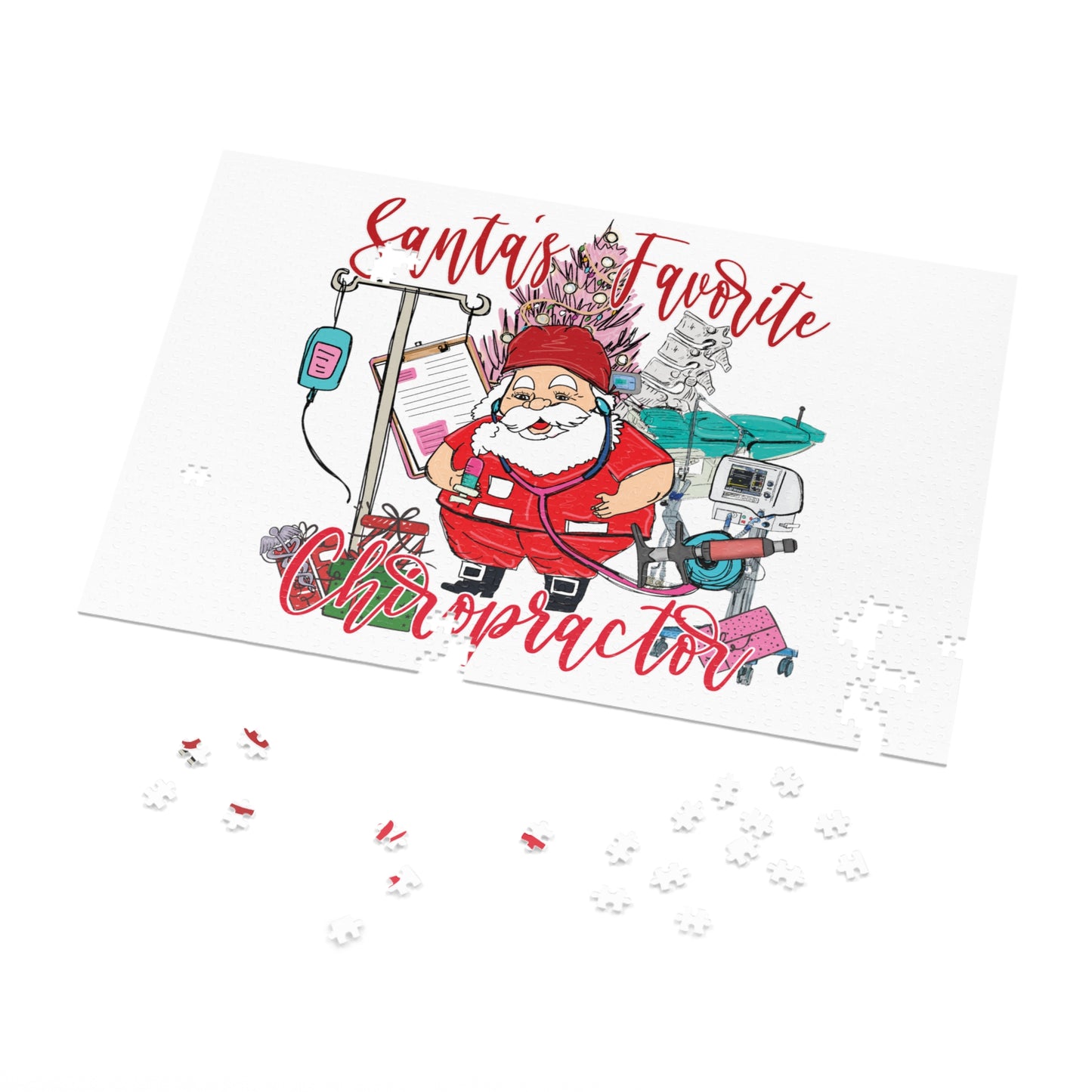 Puzzle, Santa's Favorite Chiropractor, Personalised/Non-Personalised (30, 110, 252, 500,1000-Piece)