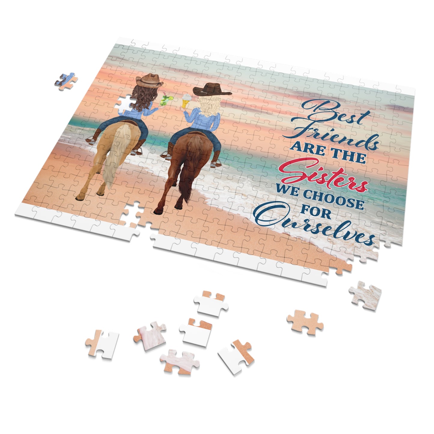 Jigsaw Puzzle, Western, Best Friends are the Sisters we Choose for Ourselves, Personalised/Non-Personalised (30, 110, 252, 500,1000-Piece)