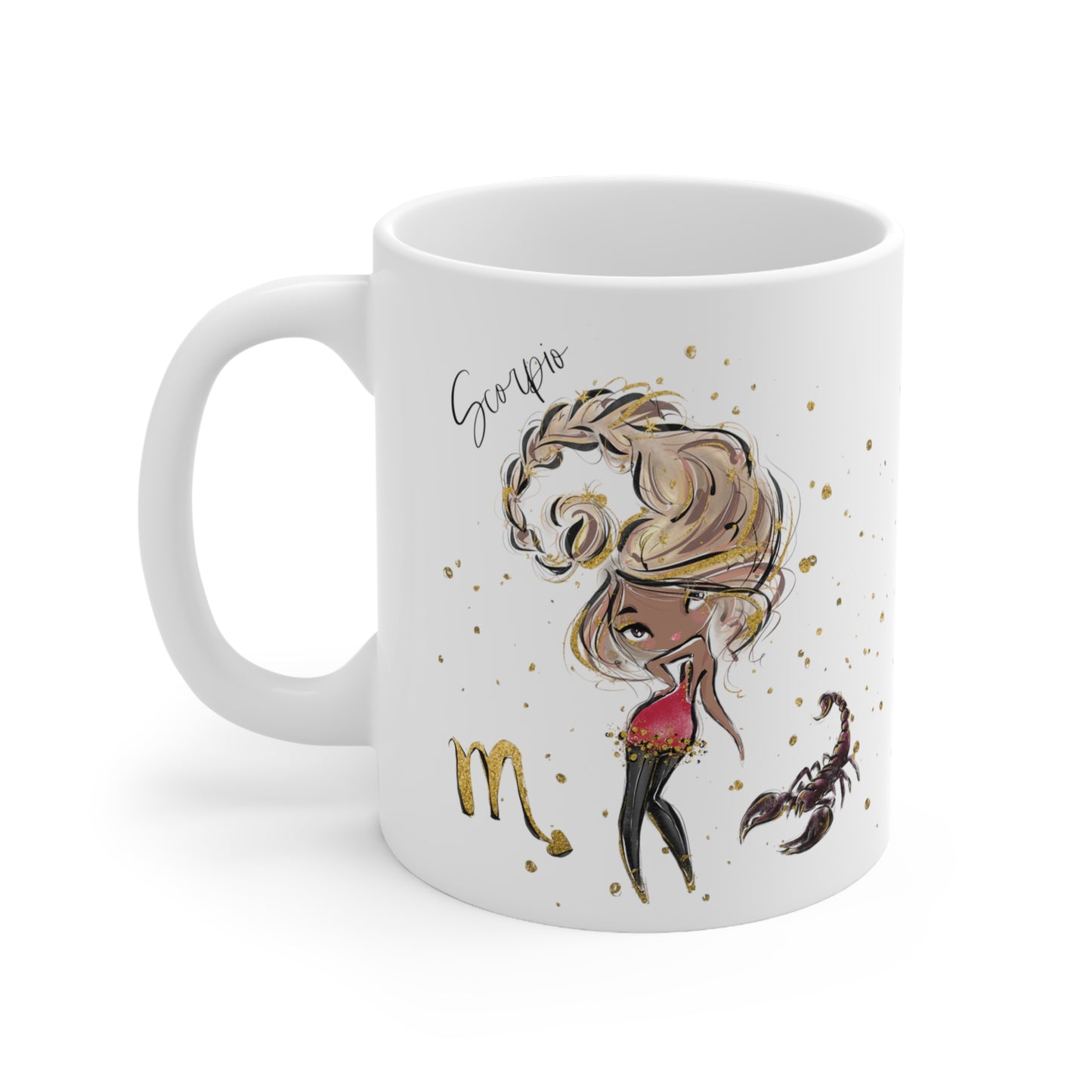 Personalised/Non Personalised Zodiac Sign, Scorpio, Ceramic Mug 11oz