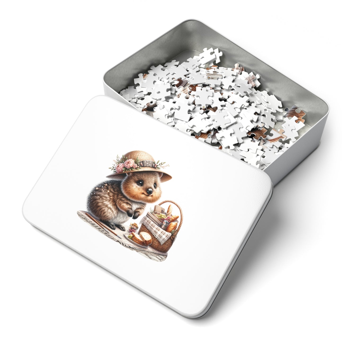 Jigsaw Puzzle in Tin, Australian Animals, Quokka, Personalised/Non-Personalised, awd-1330 (30, 110, 252, 500,1000-Piece)